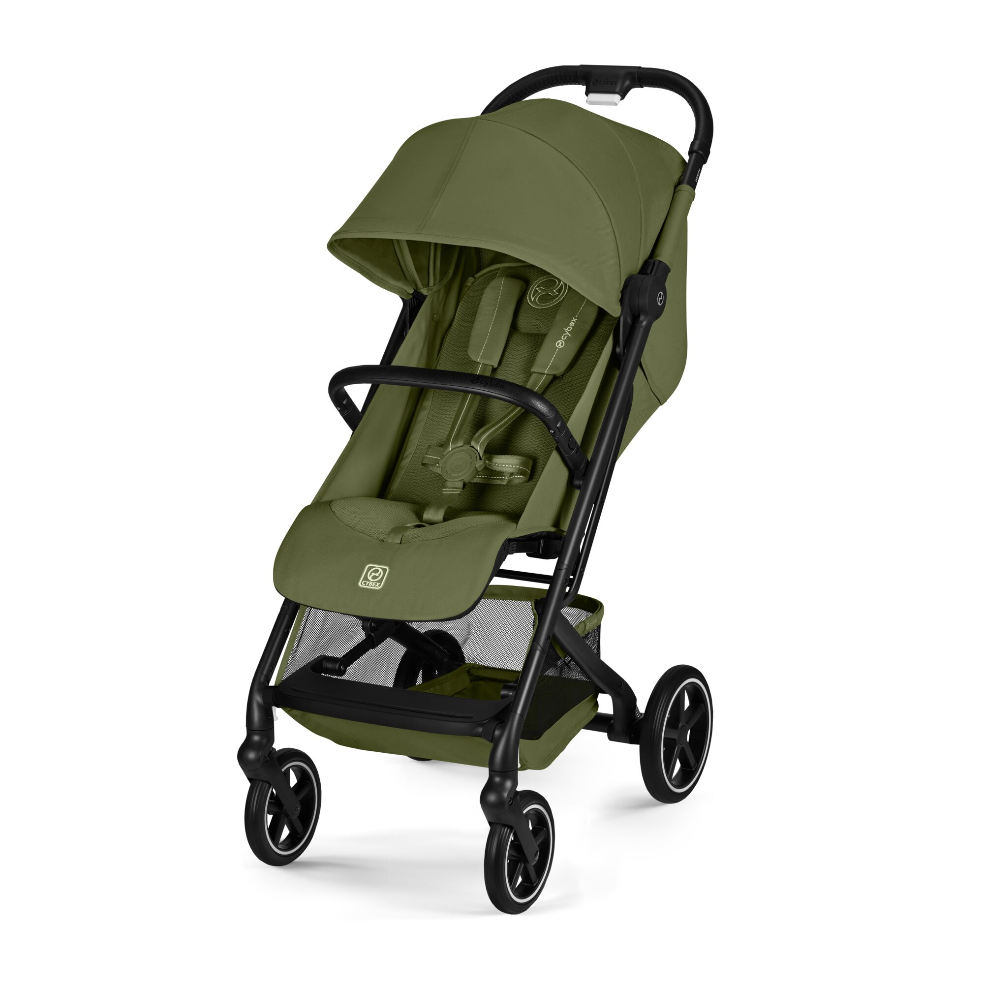 Buggys, cybex, Grün – Besonderheit: ergonomische Liegeposition mit integrierter Beinstütze