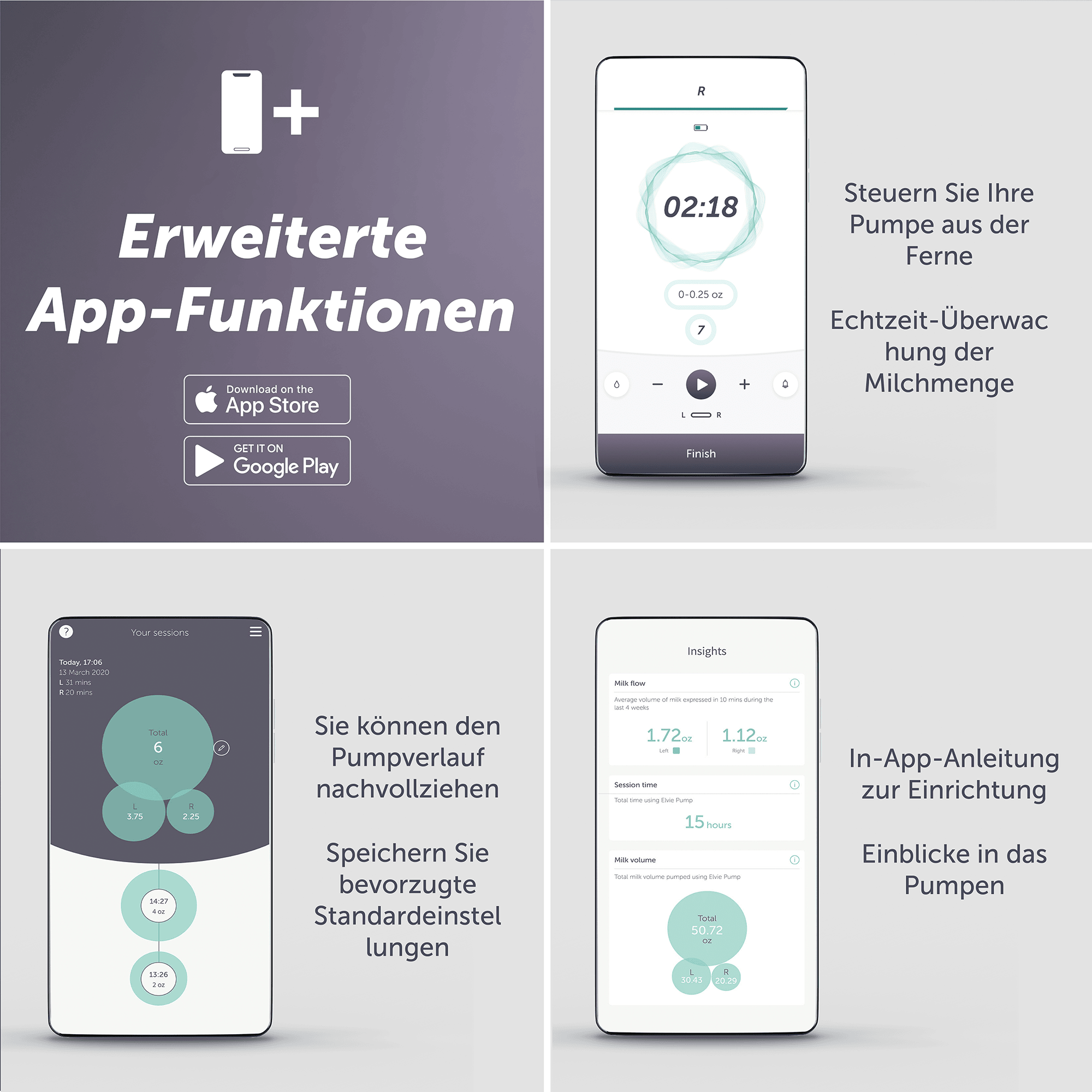 Milchpumpen, elvie, Weiß – Produktansicht