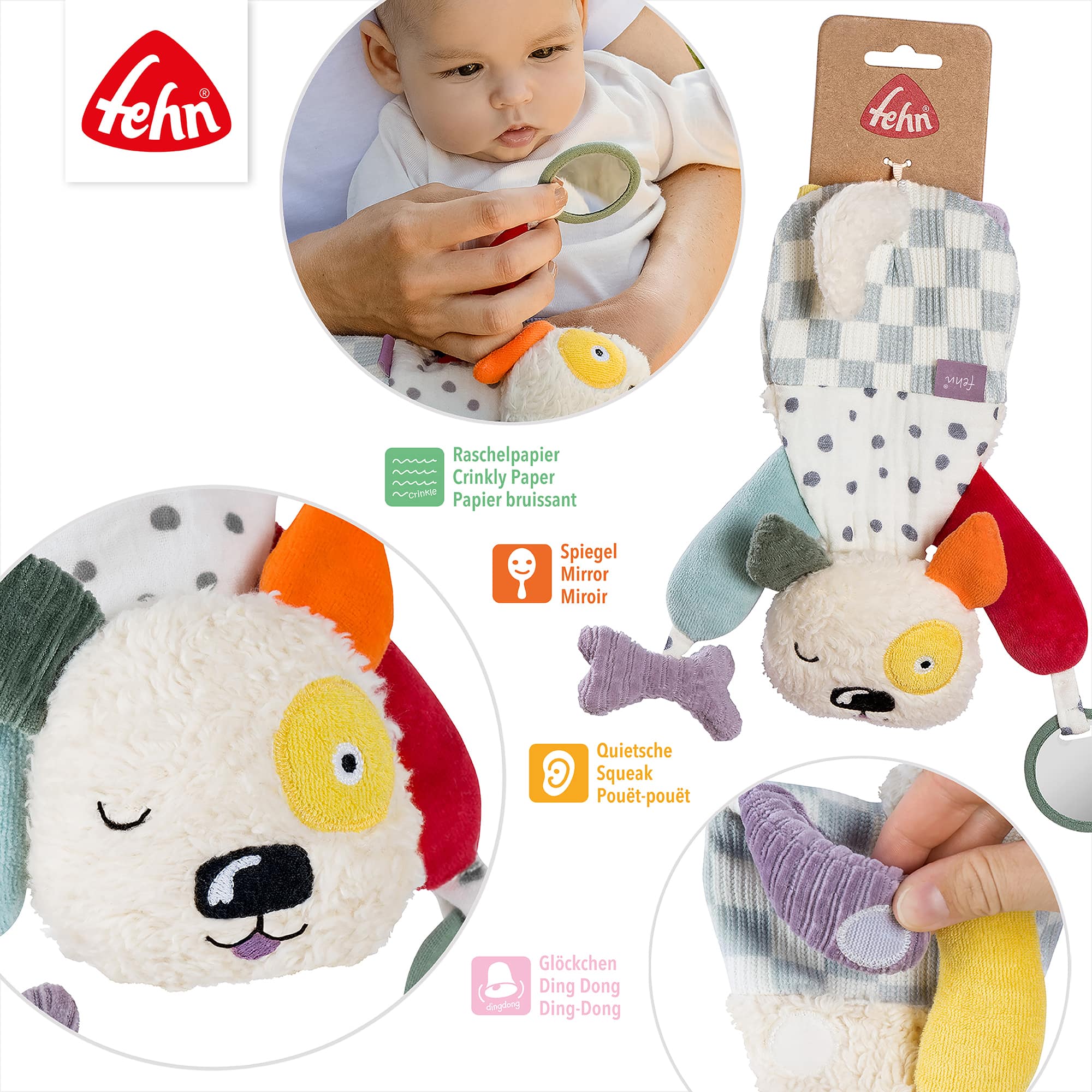 Knisterspielzeug & Knistertücher, fehn, Mehrfarbig – Produktansicht