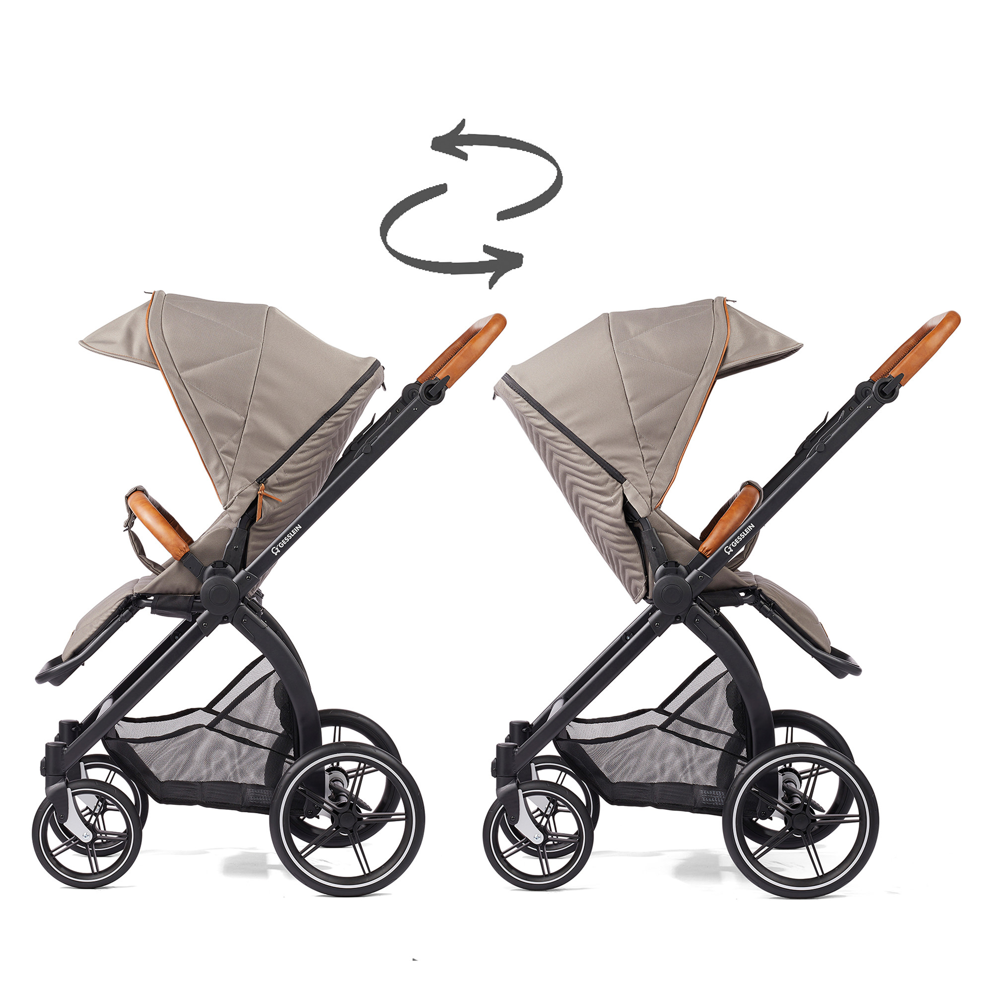 Kombi-Kinderwagen, GESSLEIN, Beige – Produktansicht