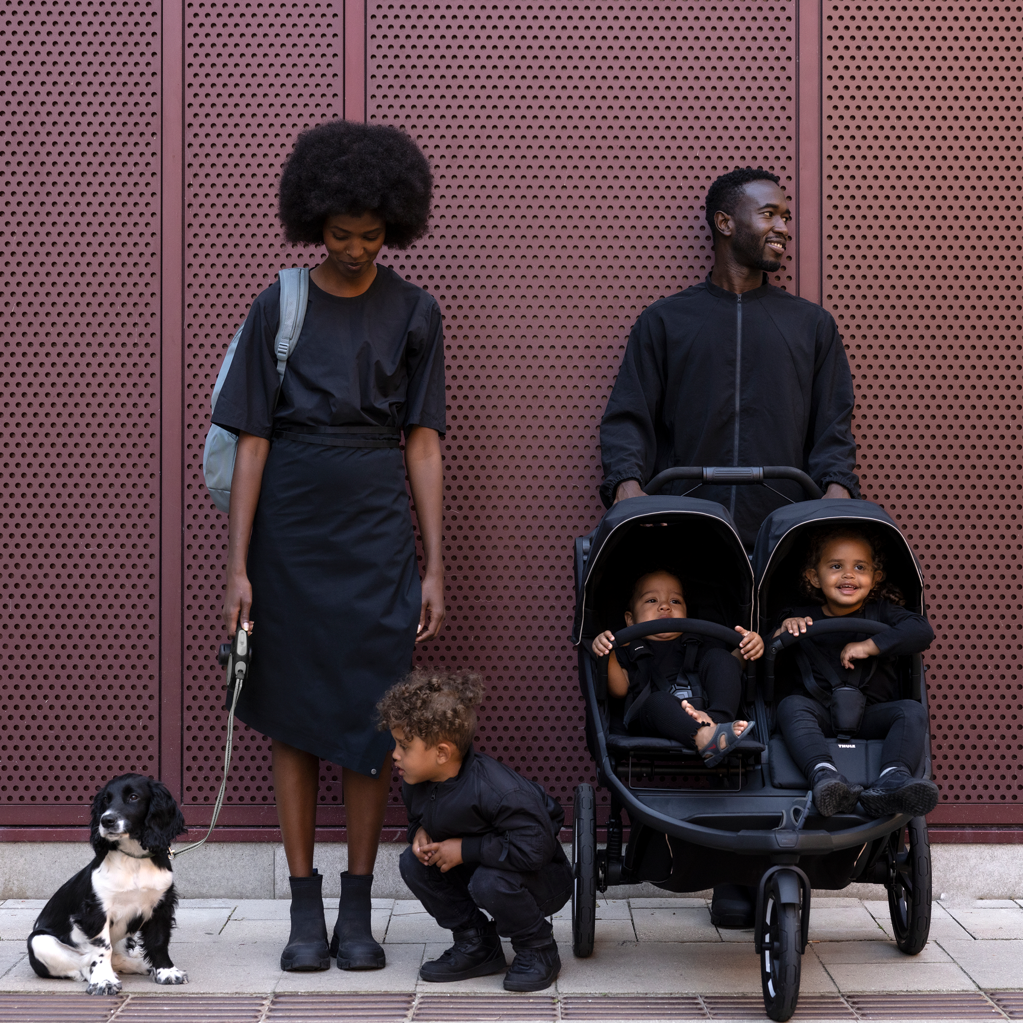 Zwillingswagen & Geschwisterwagen, THULE, Schwarz – Produktansicht