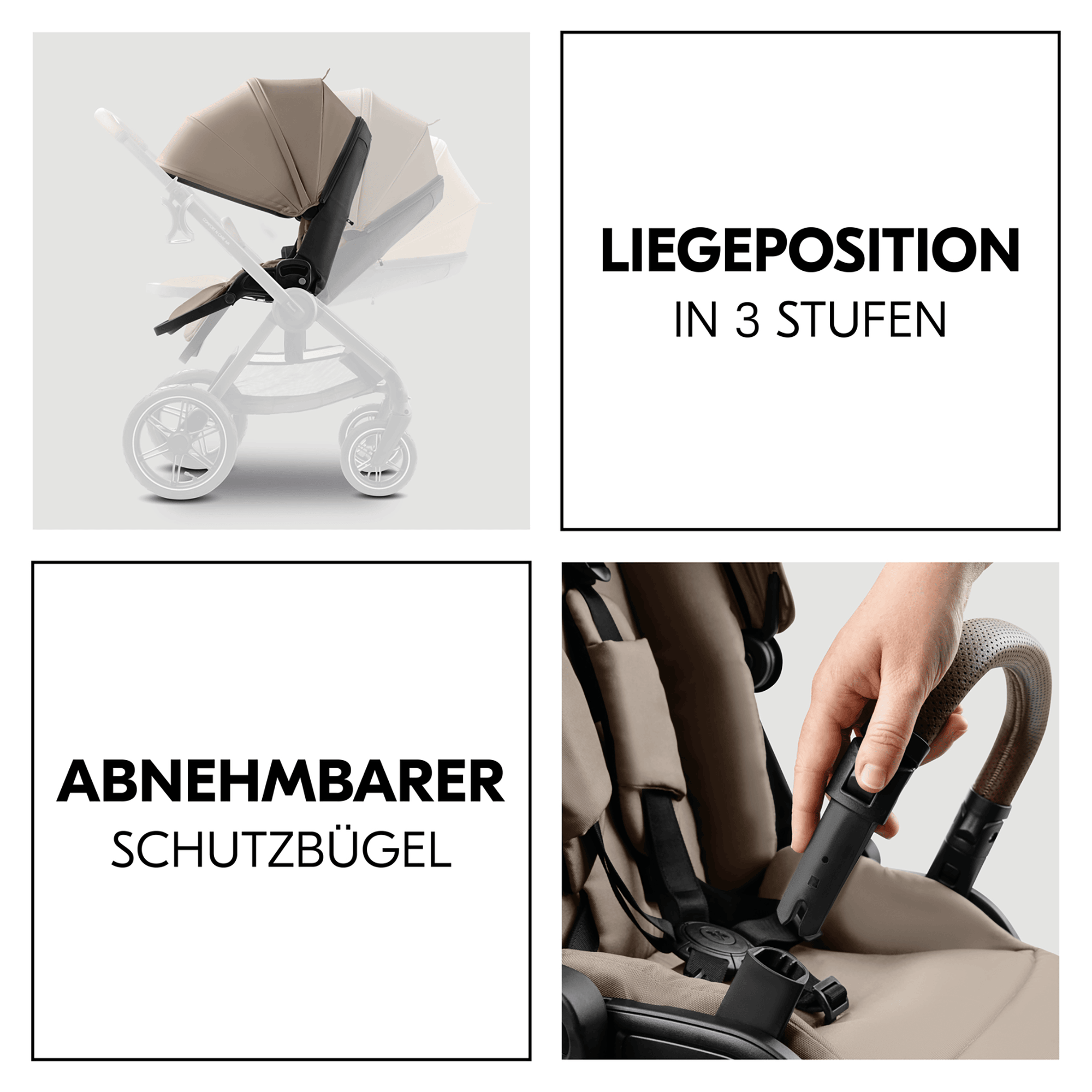 Kombi-Kinderwagen, hauck, Beige – Produktansicht