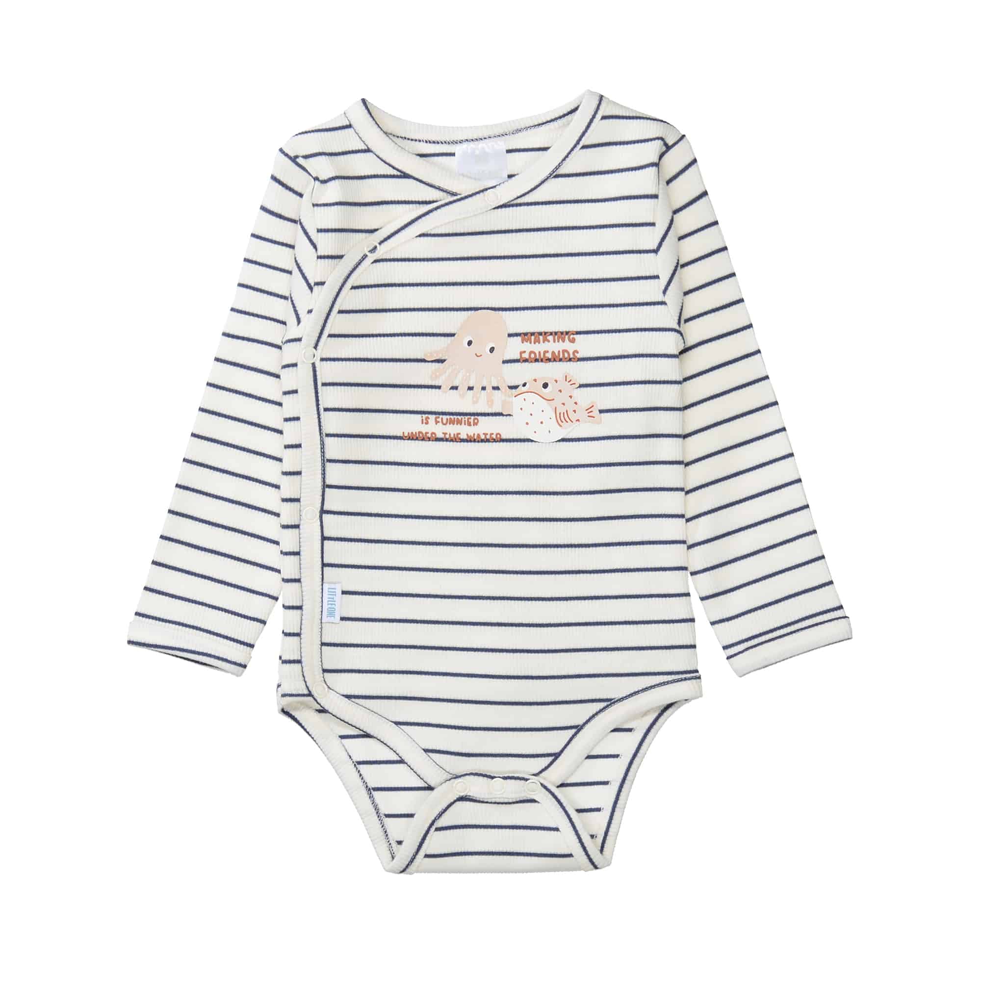 Wickelbodys, LITTLE ONE, Weiß – Besonderheit: aus 95% Baumwolle