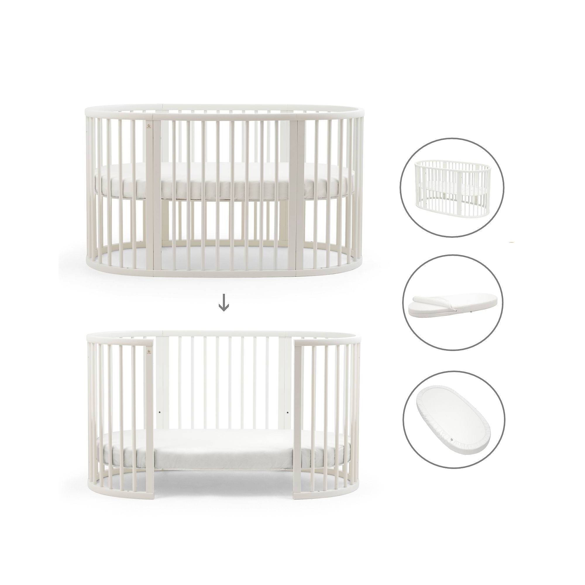 Gitterbetten, STOKKE, Weiß – Produktansicht