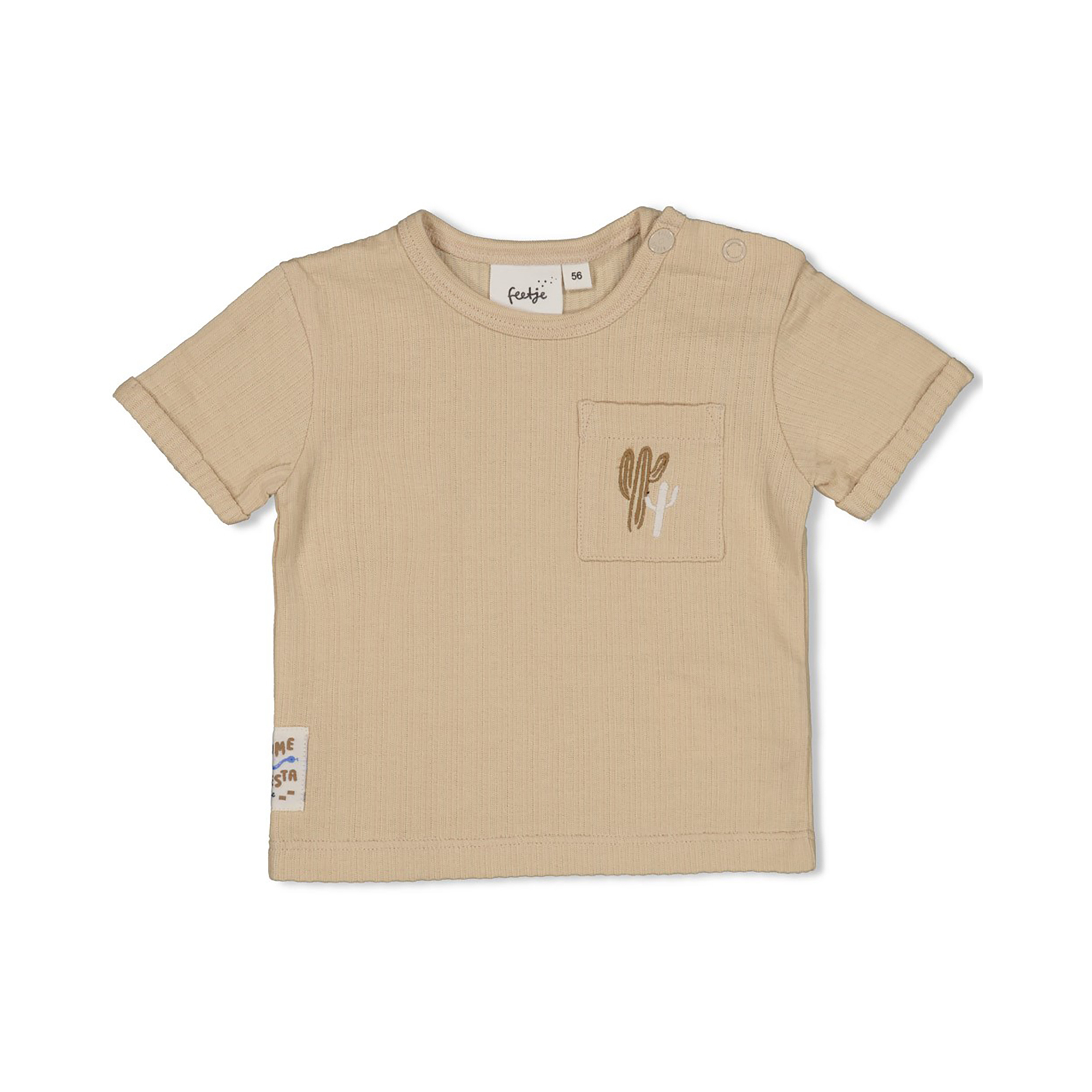 Kurzarmshirts, FEETJE, Beige – Besonderheit: aus 100% Baumwolle
