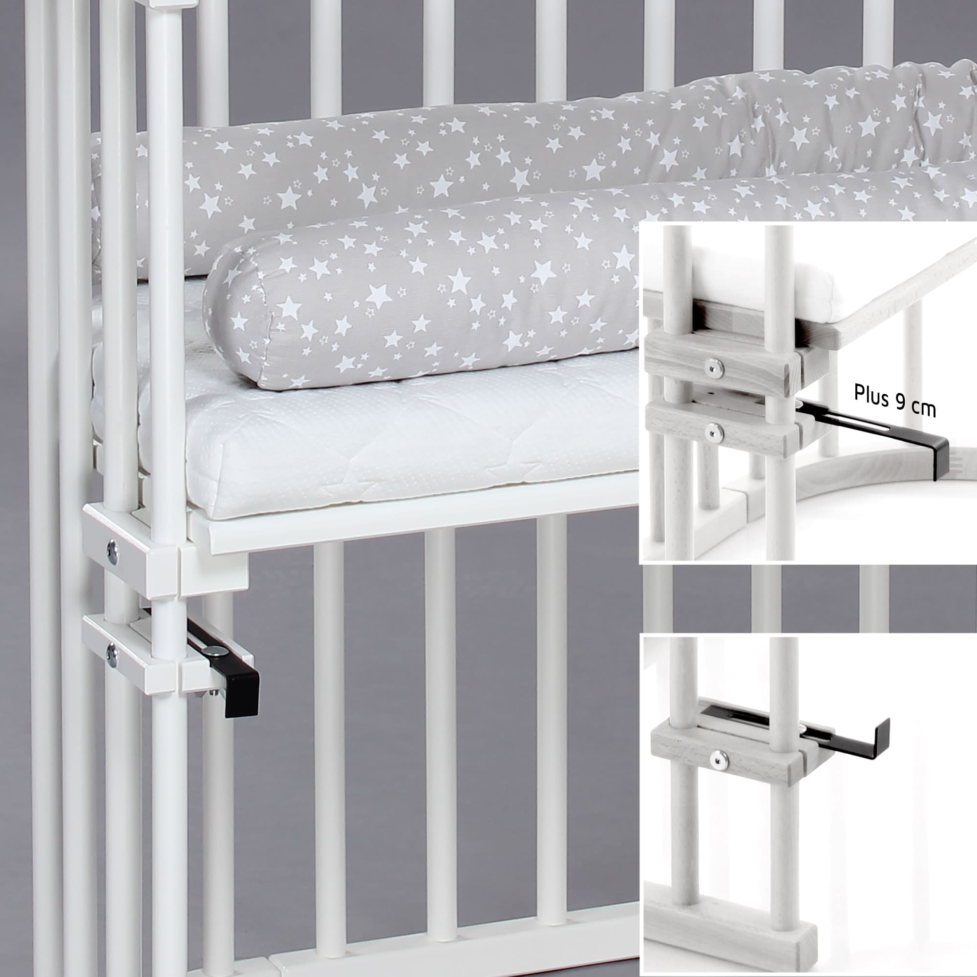Beistellbetten, babybay, Weiß – Produktansicht