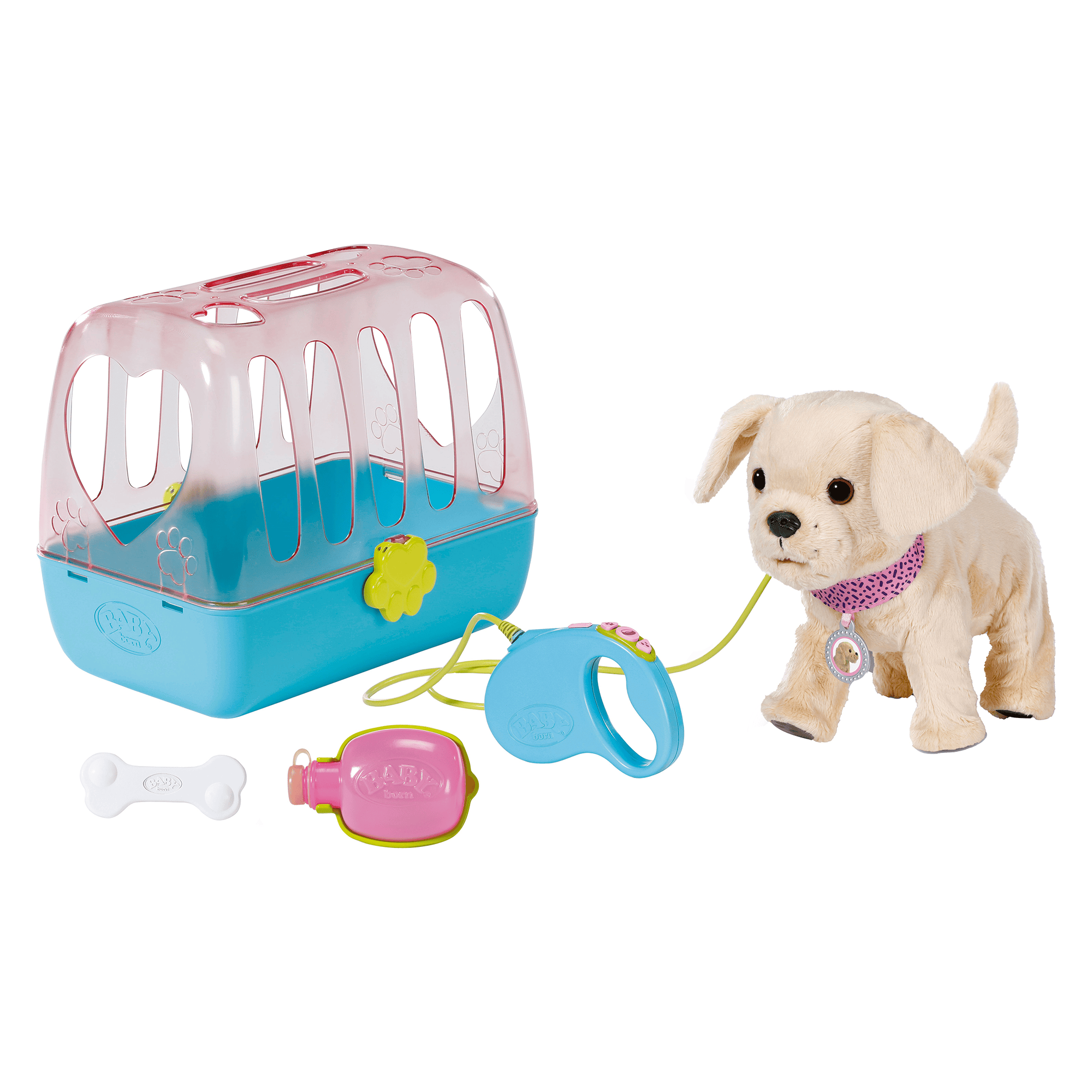 Puppen & Puppenwagen, Zapf Creation, Blau – Besonderheit: niedlicher Welpe Lucky für die BABY born