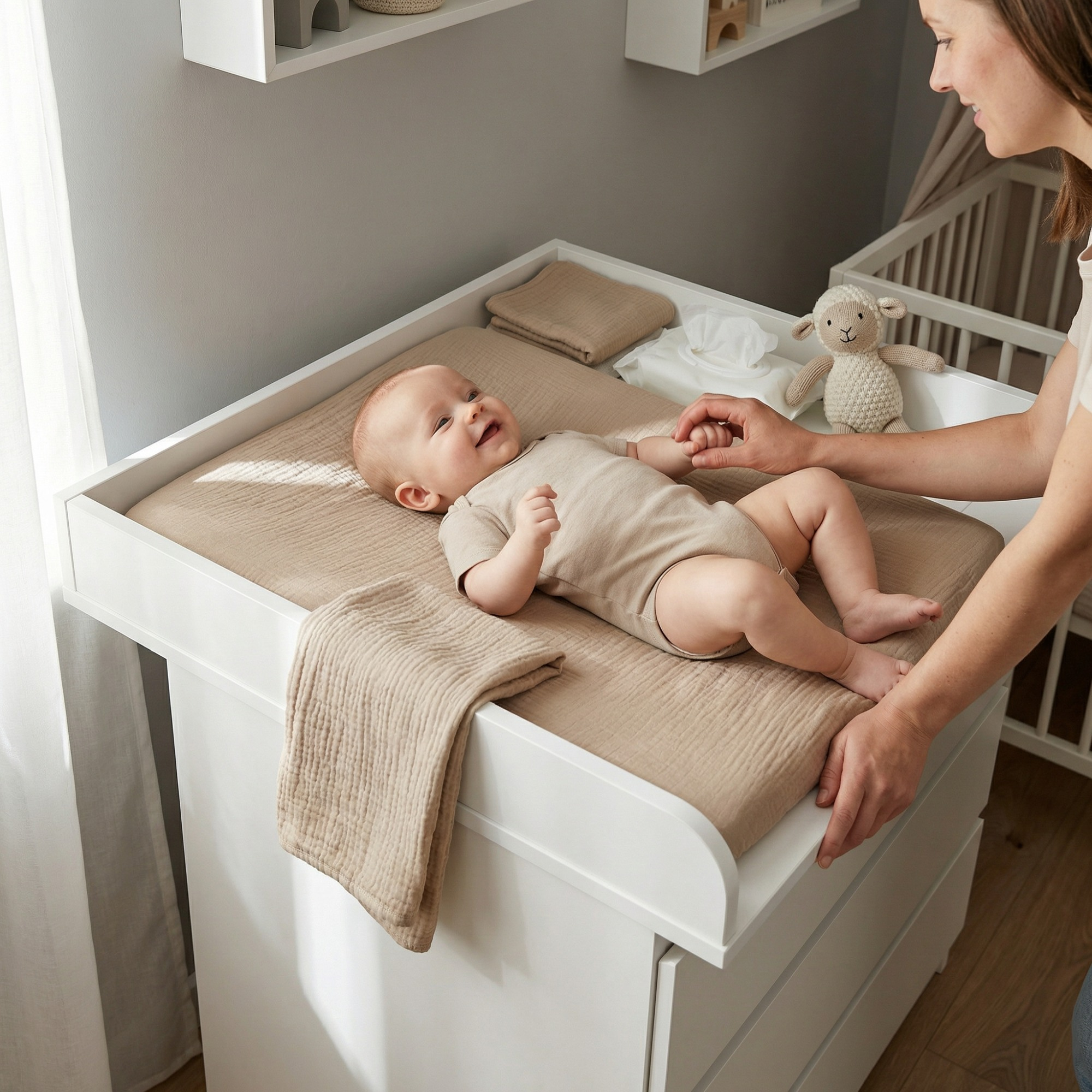 Wickelaufsätze, LITTLE ONE, Weiß – Produktansicht