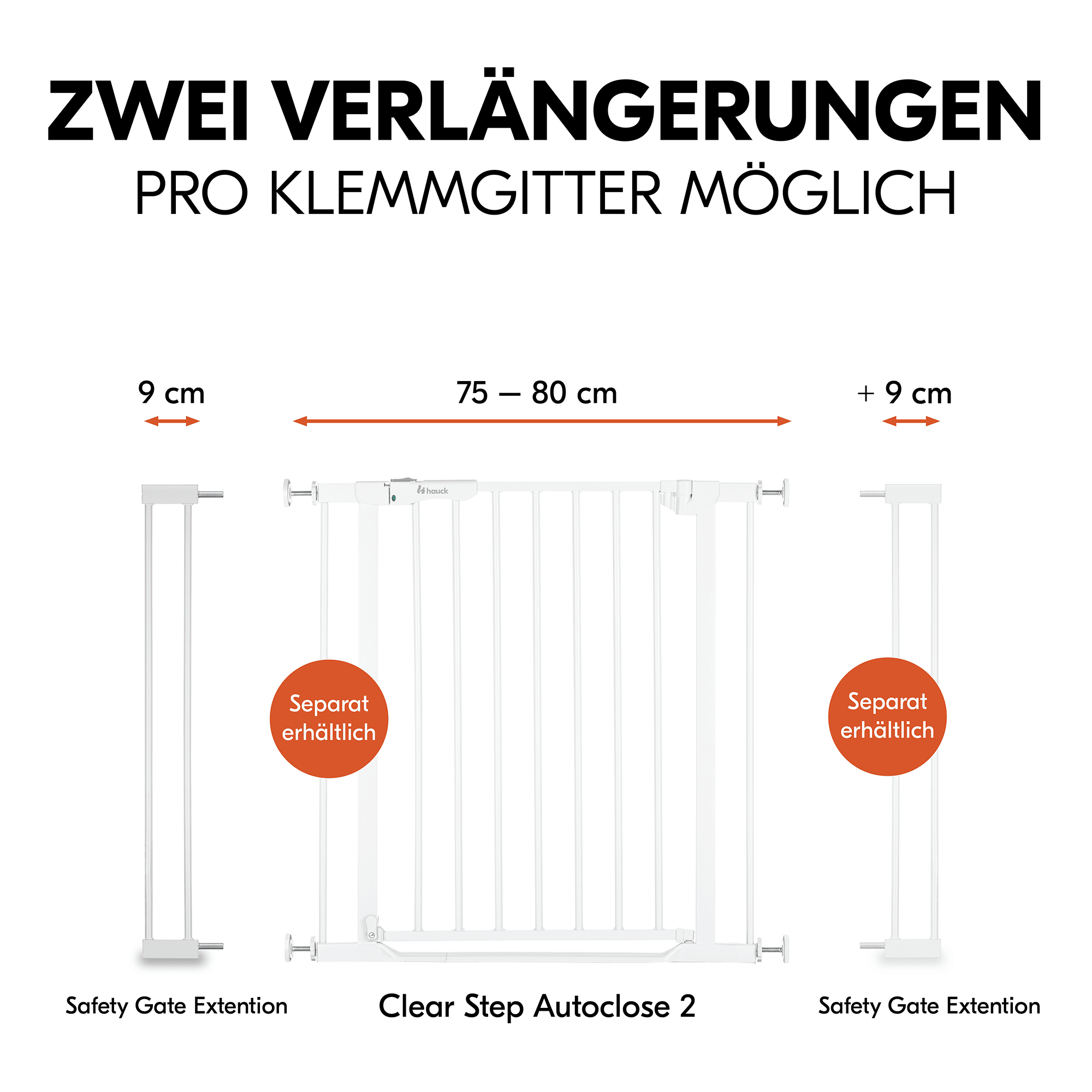 Tür- & Treppenschutzgitter, hauck, Weiß – Produktansicht