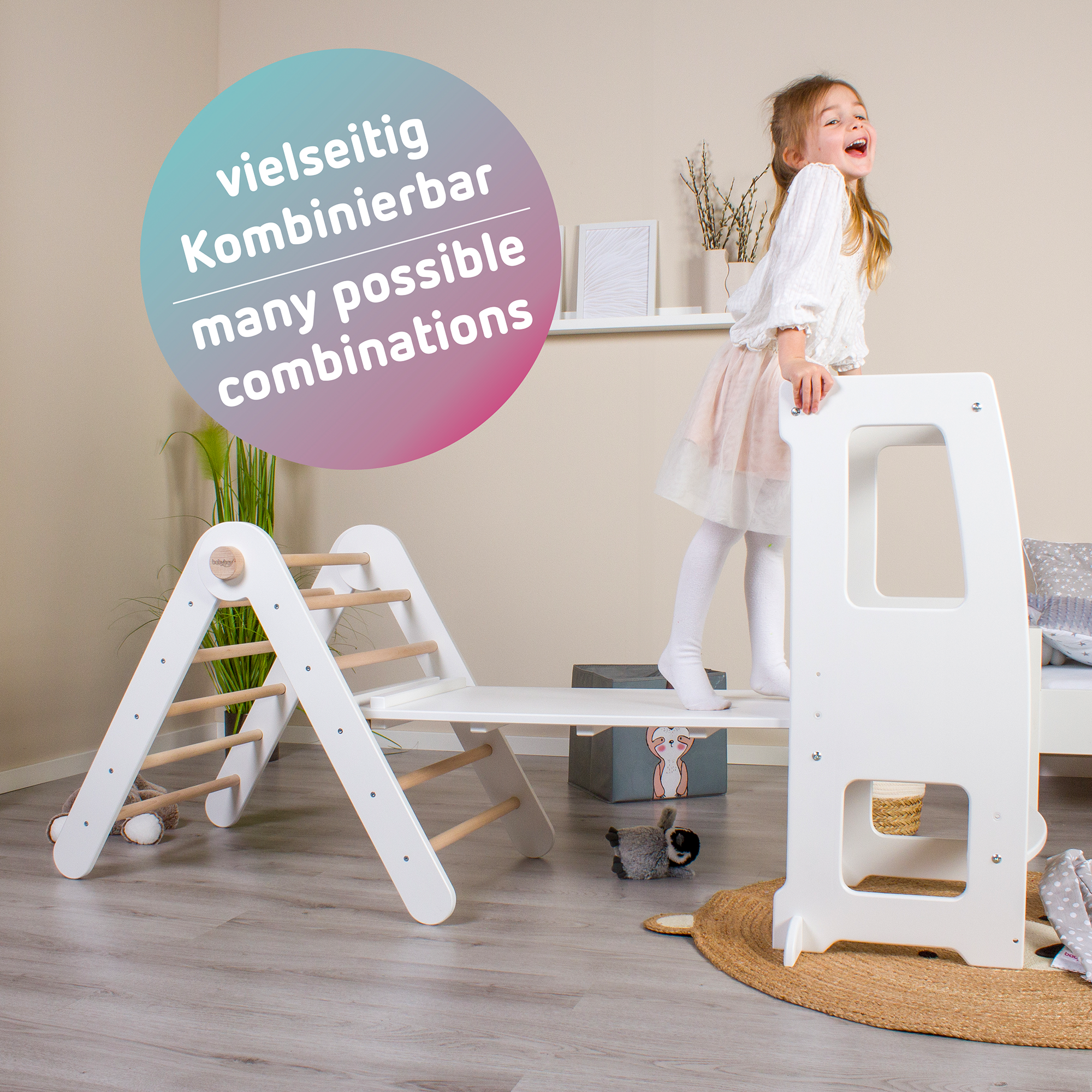 Lerntürme, babybay, Weiß – Produktansicht