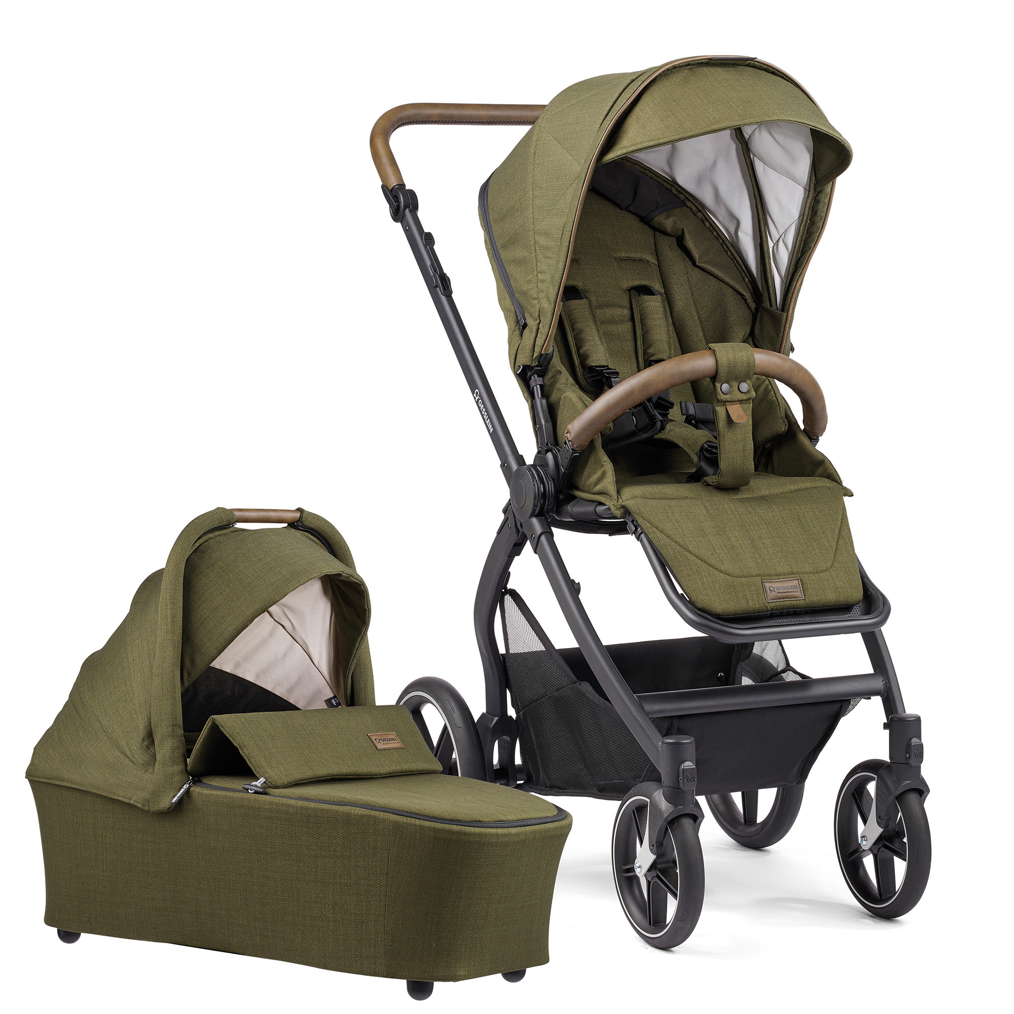 Kombi-Kinderwagen, GESSLEIN, Grün – Produktansicht
