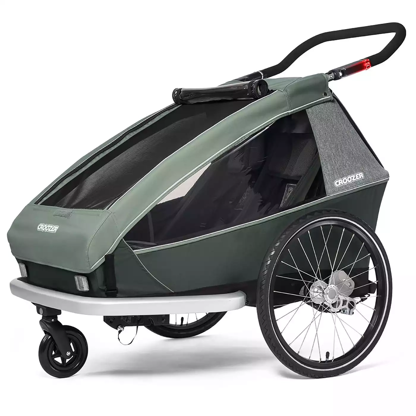 Fahrradanhänger, Croozer, Grün – Produktansicht