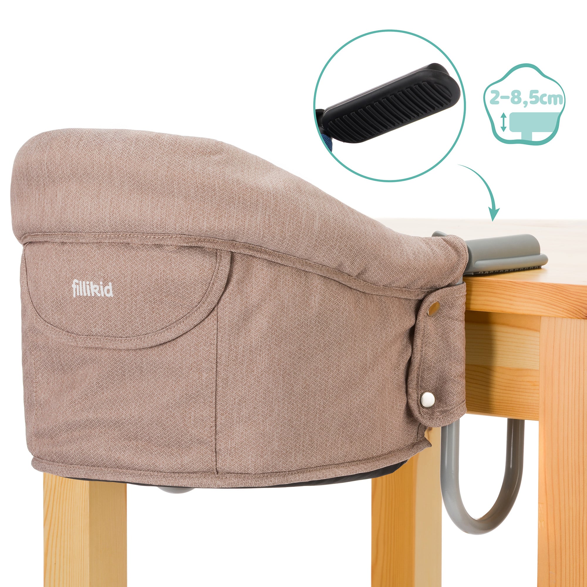 Reisehochstühle, fillikid, Beige – Produktansicht