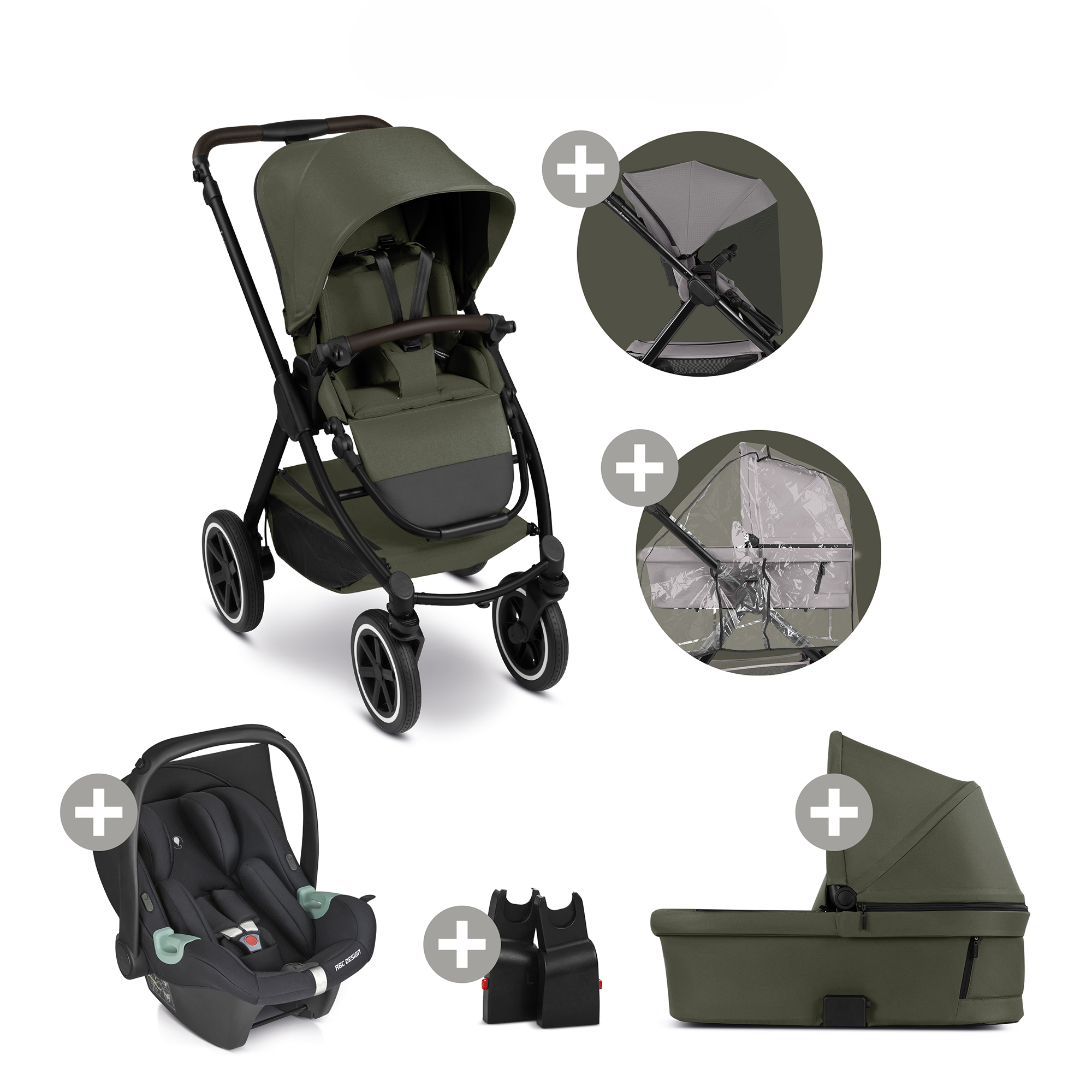 Kinderwagen Komplettsets, ABC DESIGN, Grün – Produktansicht