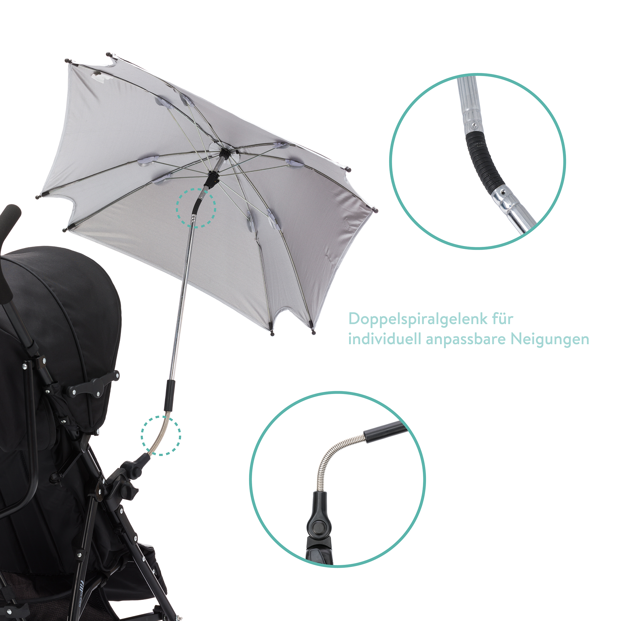 Sonnenschirme für Kinderwagen, LITTLE ONE, Beige – Produktansicht