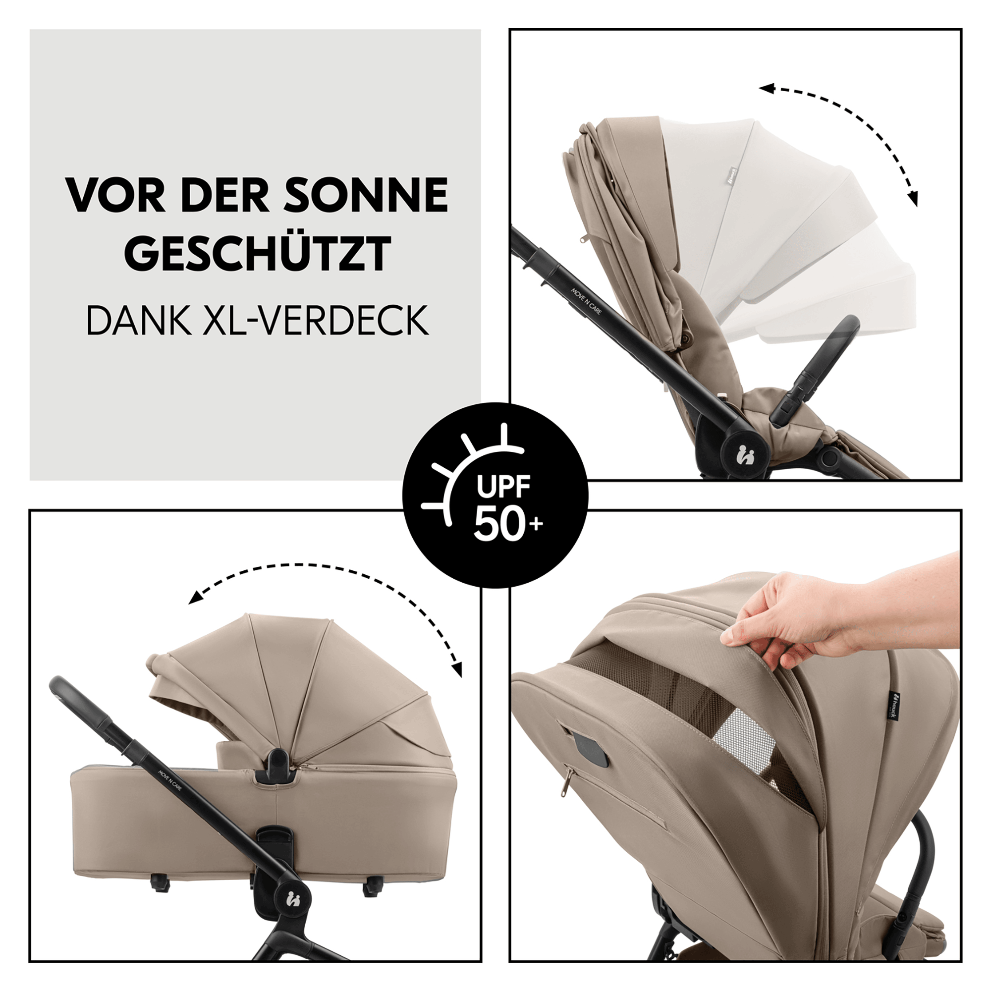 Kombi-Kinderwagen, hauck, Beige – Produktansicht