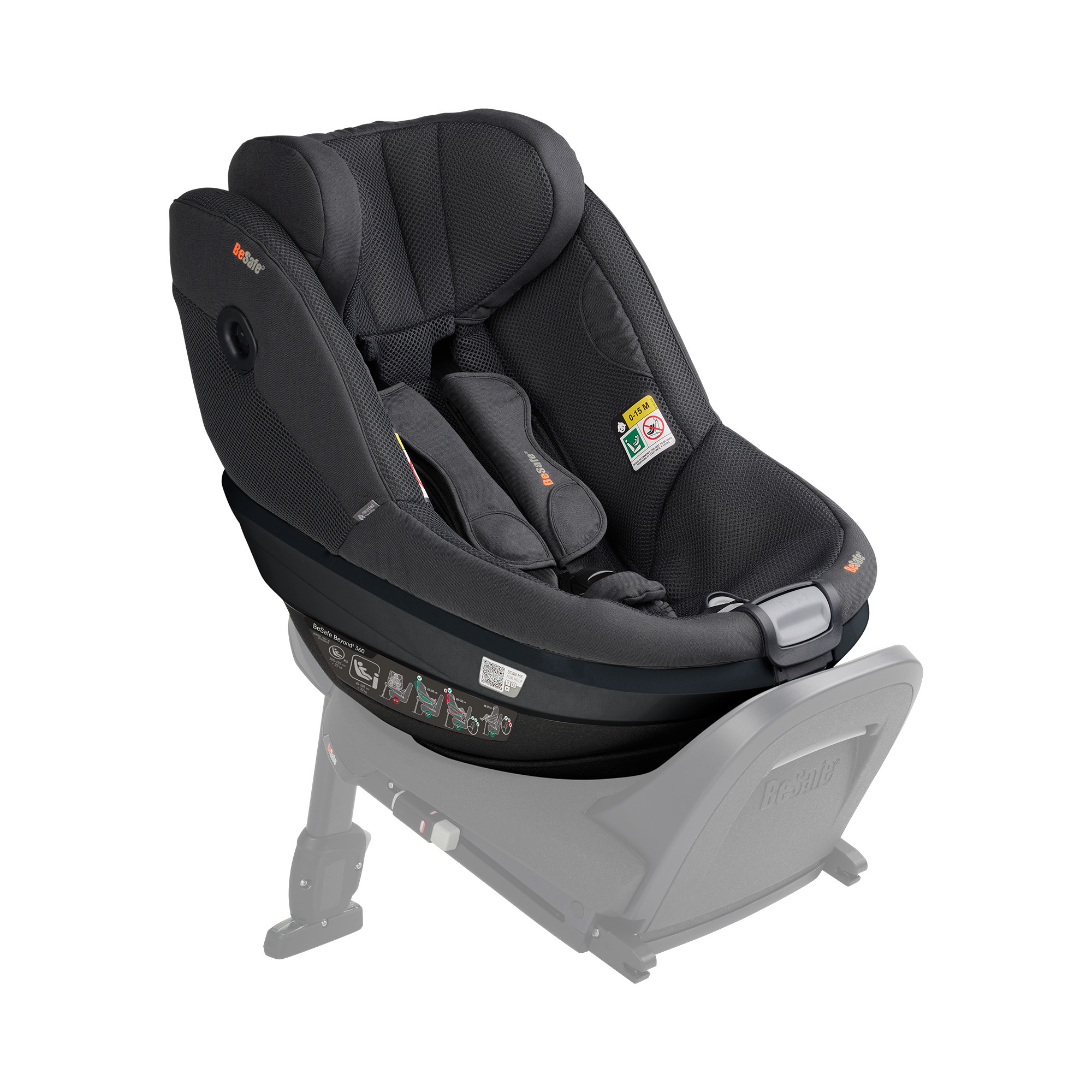 Reboarder 0-18 kg, Gruppe 0+/1, BeSafe, Grau – Produktansicht