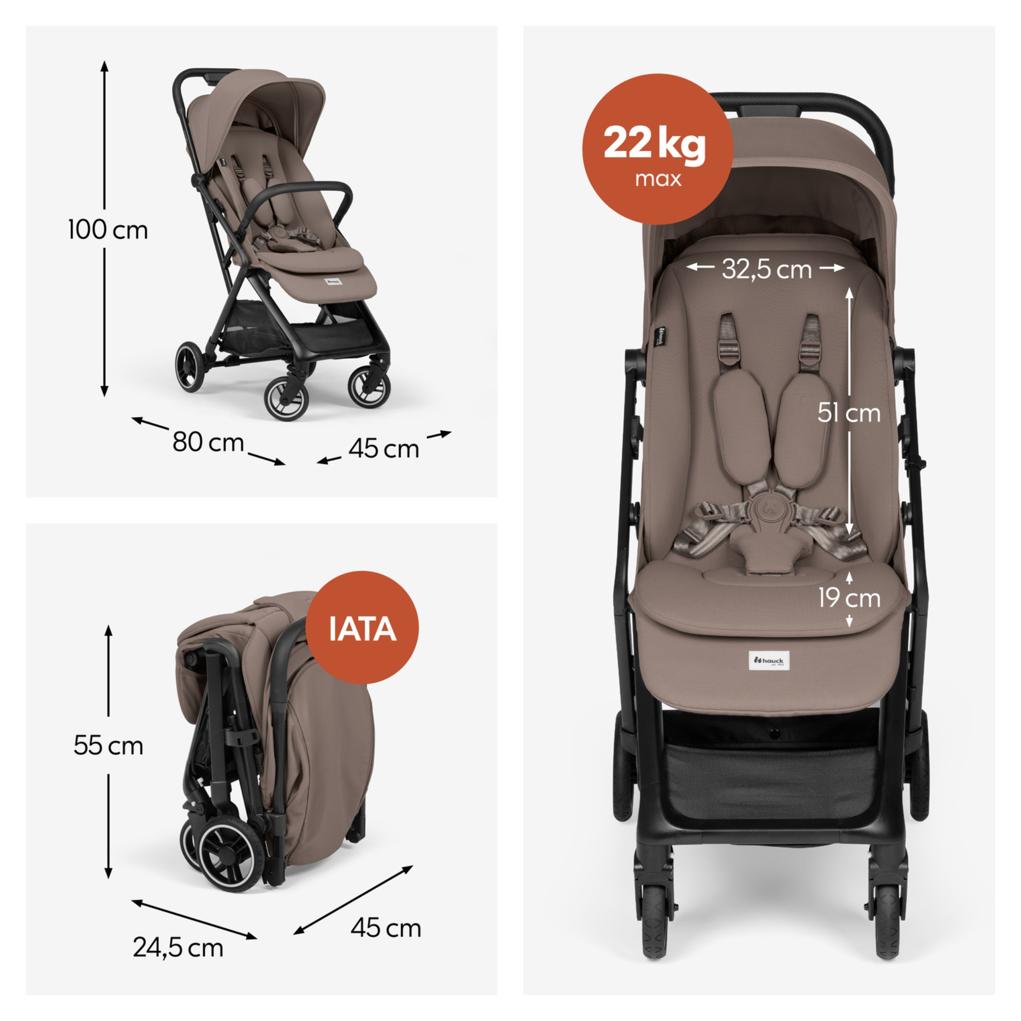 Reisebuggys, hauck, Braun – Produktansicht