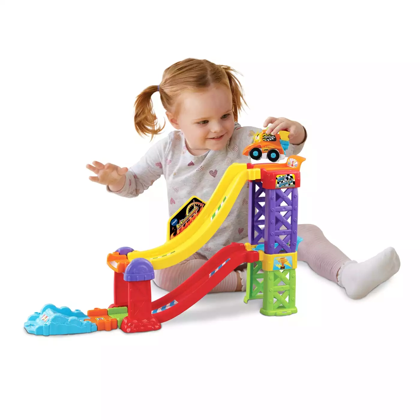 Spielzeugautos, vtech, Mehrfarbig – Besonderheit: 3 verschiedene Aufbaumöglichkeiten
