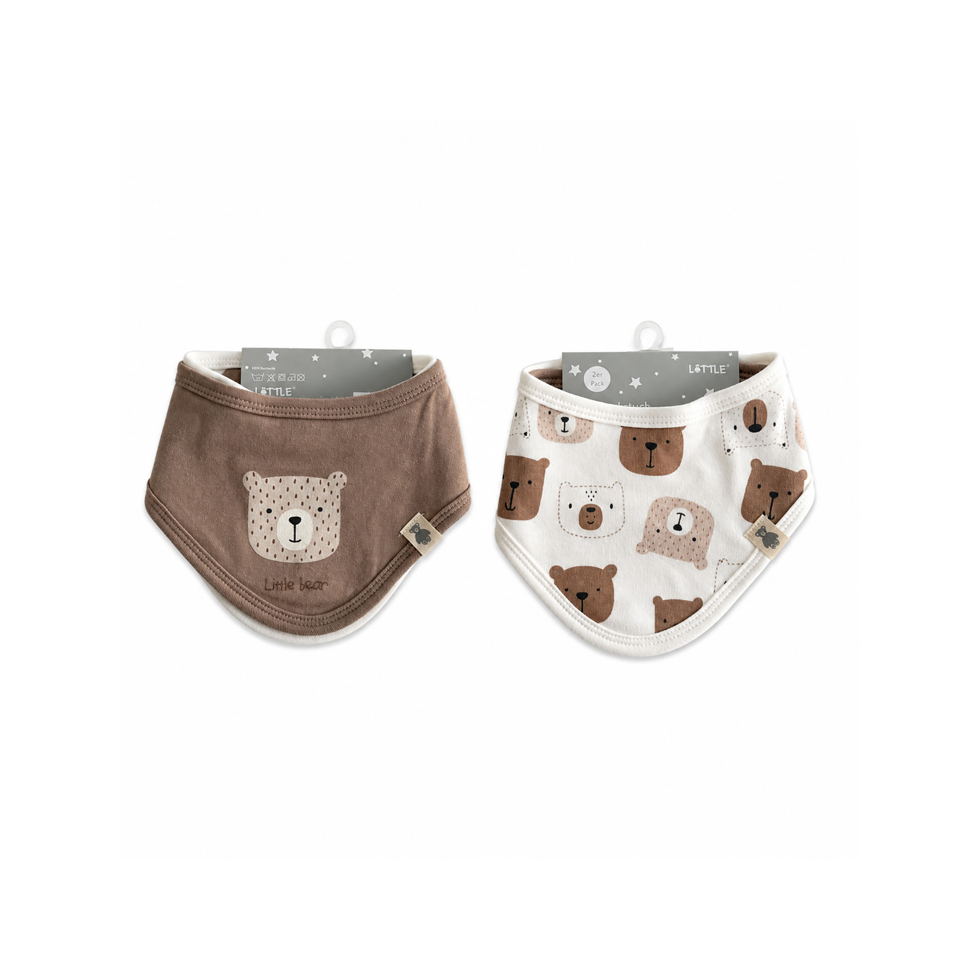 Dreieckstücher & Halstücher, LITTLE, Beige – Besonderheit: aus 100% Baumwolle