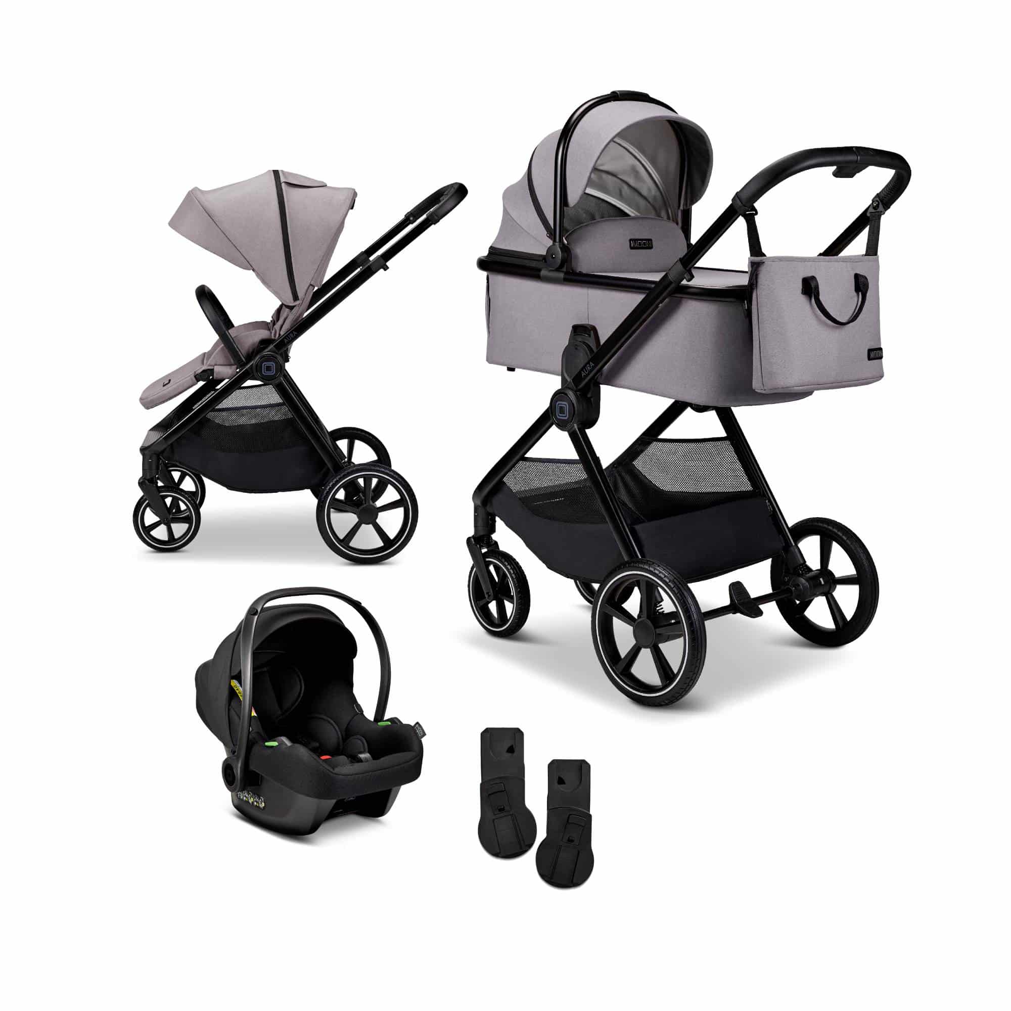 Kinderwagen Komplettsets, MOON, Grau – Produktansicht