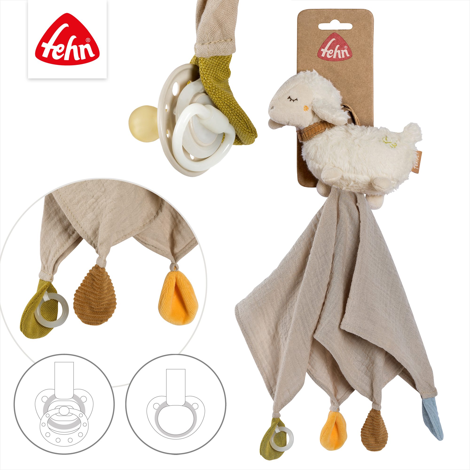 Schmusetücher, fehn, Mehrfarbig – Produktansicht
