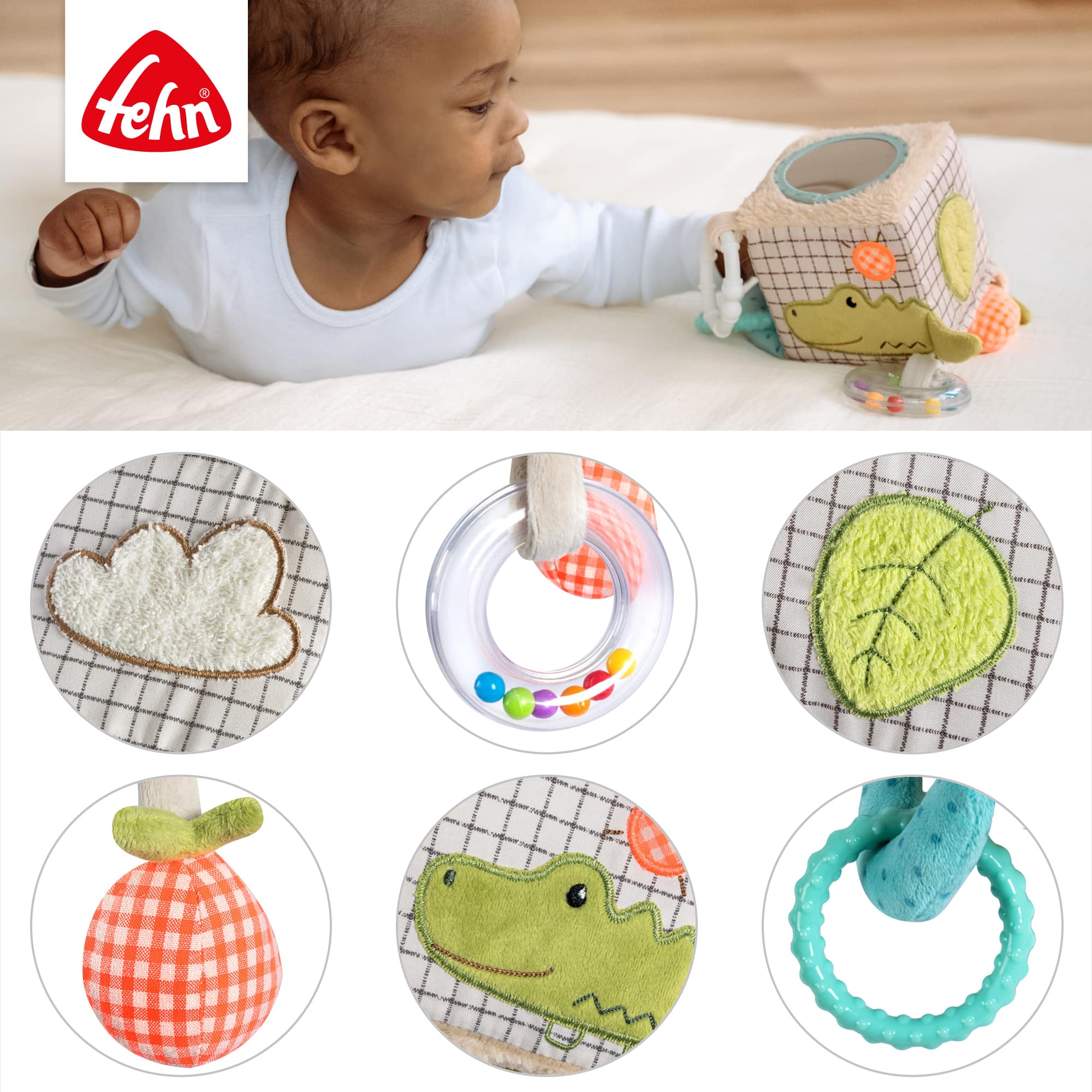 Spielwürfel, fehn, Beige – Produktansicht