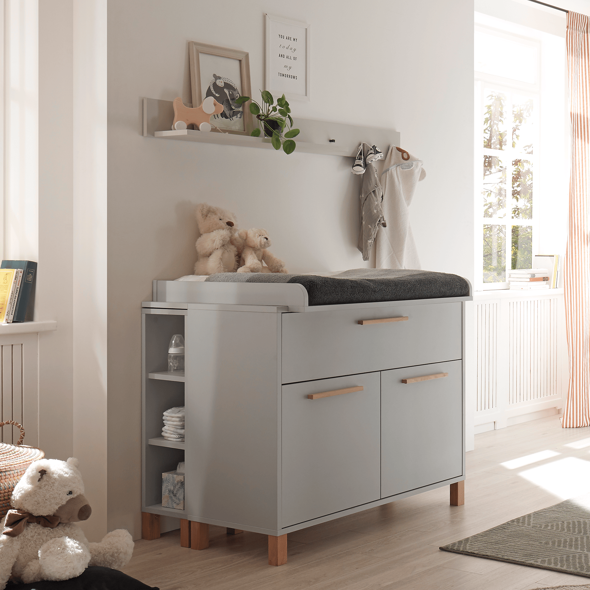 Wandregale, Mäusbacher, Grau – Produktansicht