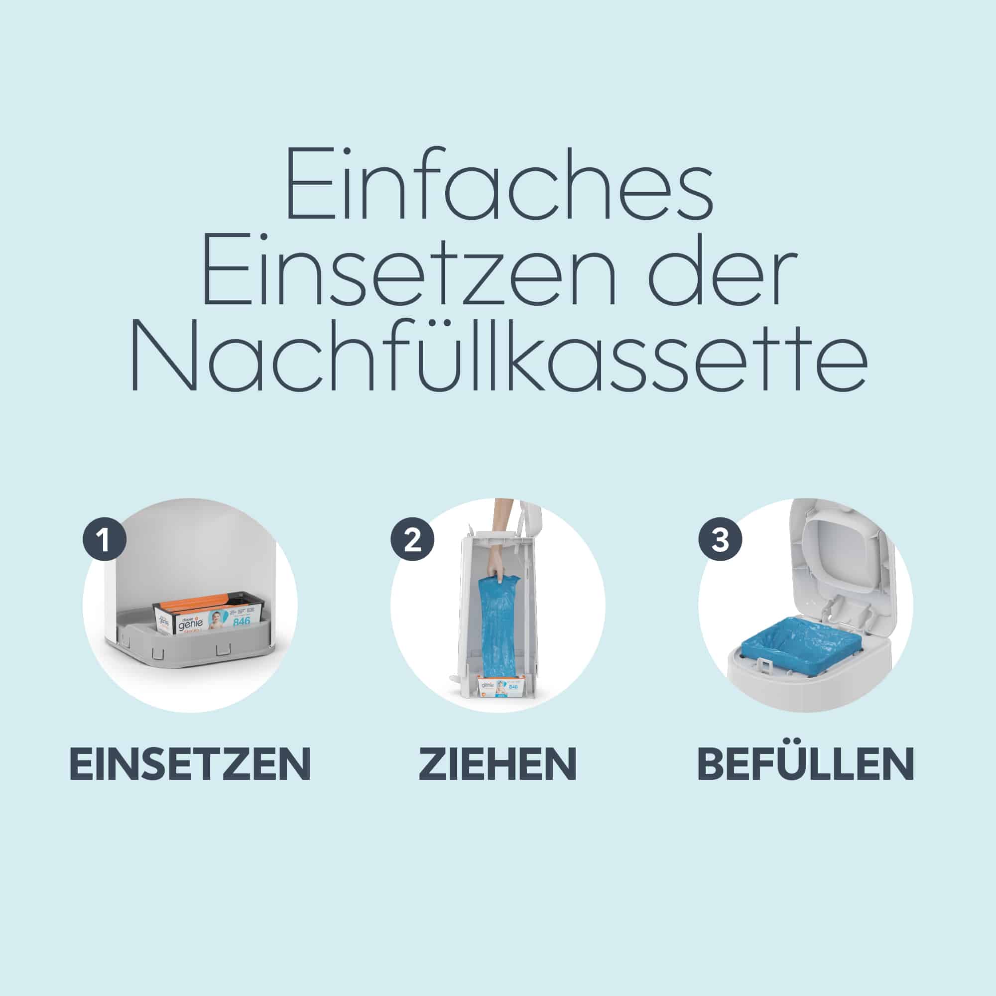 Windeleimer, Angelcare, Blau – Produktansicht
