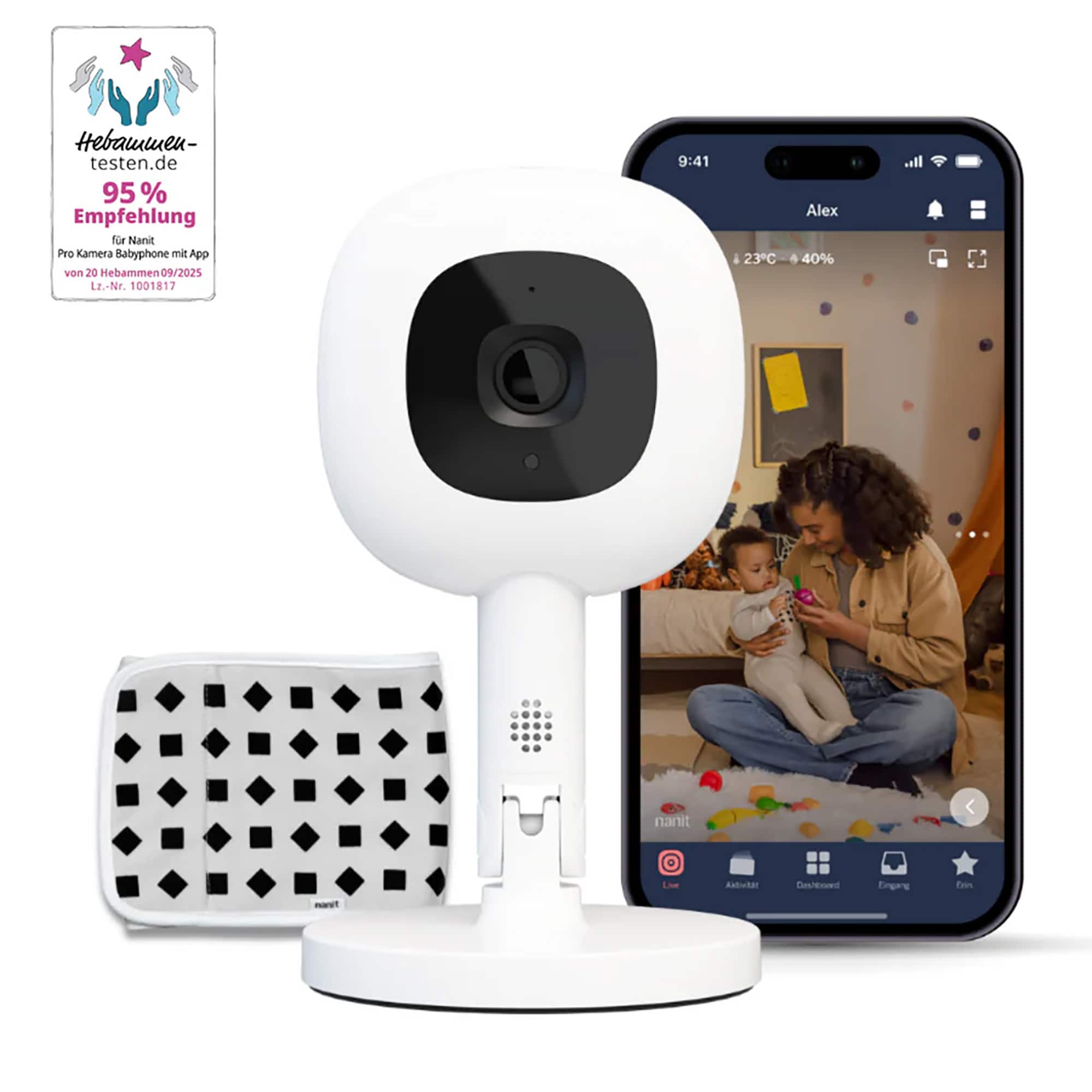 Babyphone, Nanit, Weiß – Produktansicht