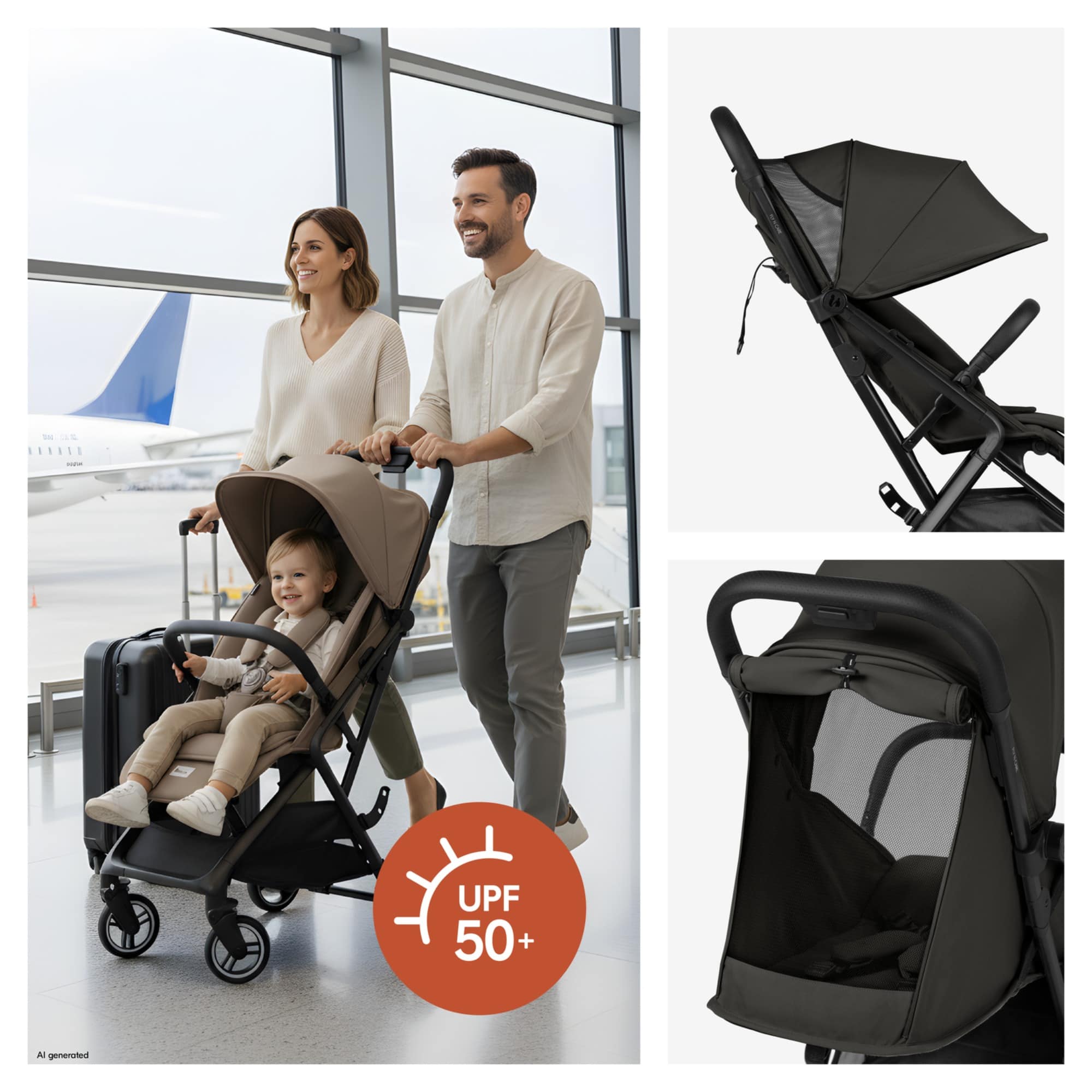 Reisebuggys, hauck, Schwarz – Produktansicht