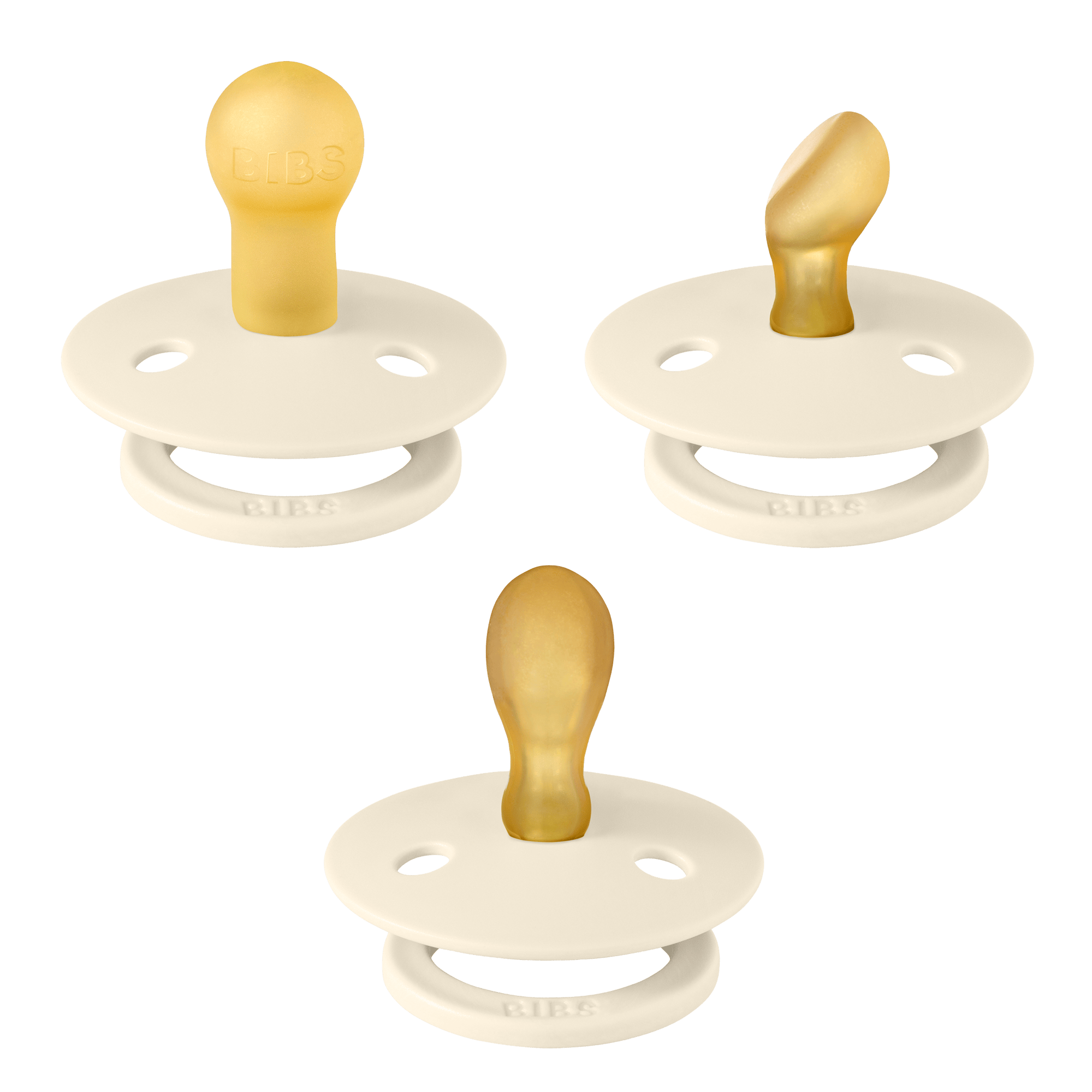 Schnuller, BIBS, Beige – Besonderheit: 3 runde, anatomische & symmetrische Sauger