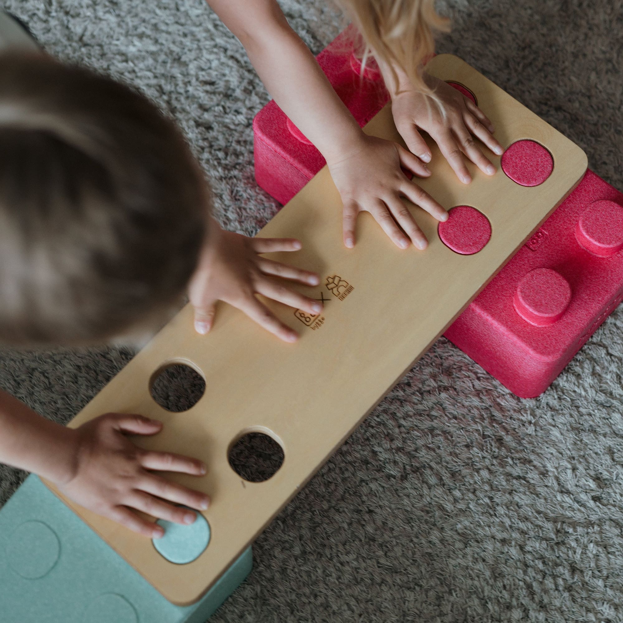 Schaumstoff Bausteine, Bygge, Beige – Produktansicht