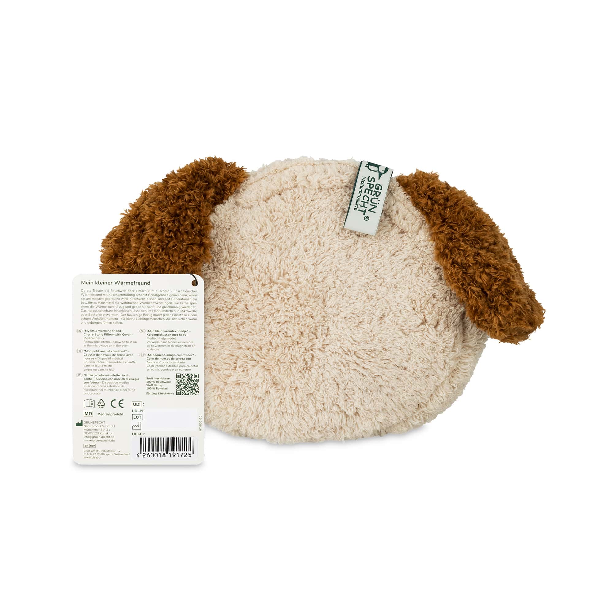 Wärmekissen & -flaschen, GRÜNSPECHT, Beige – Produktansicht