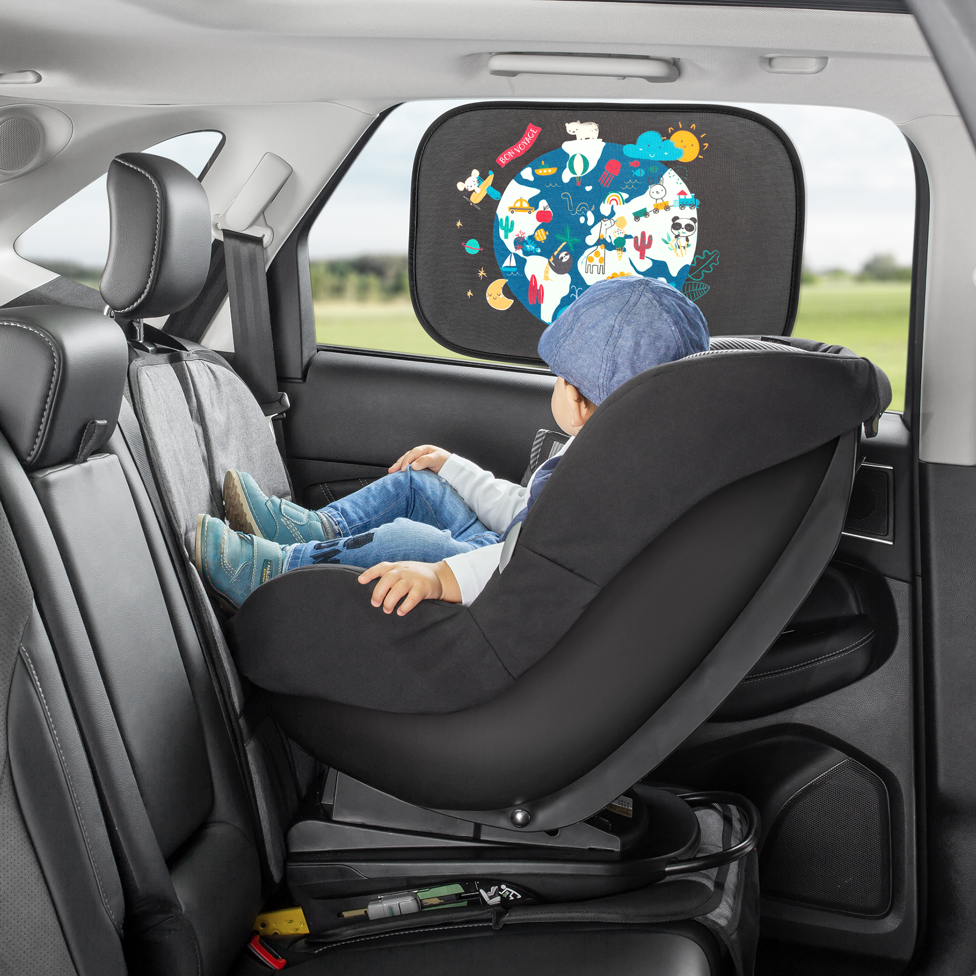 Sonnen- & Insektenschutz Kindersitze, reer, Schwarz – Produktansicht