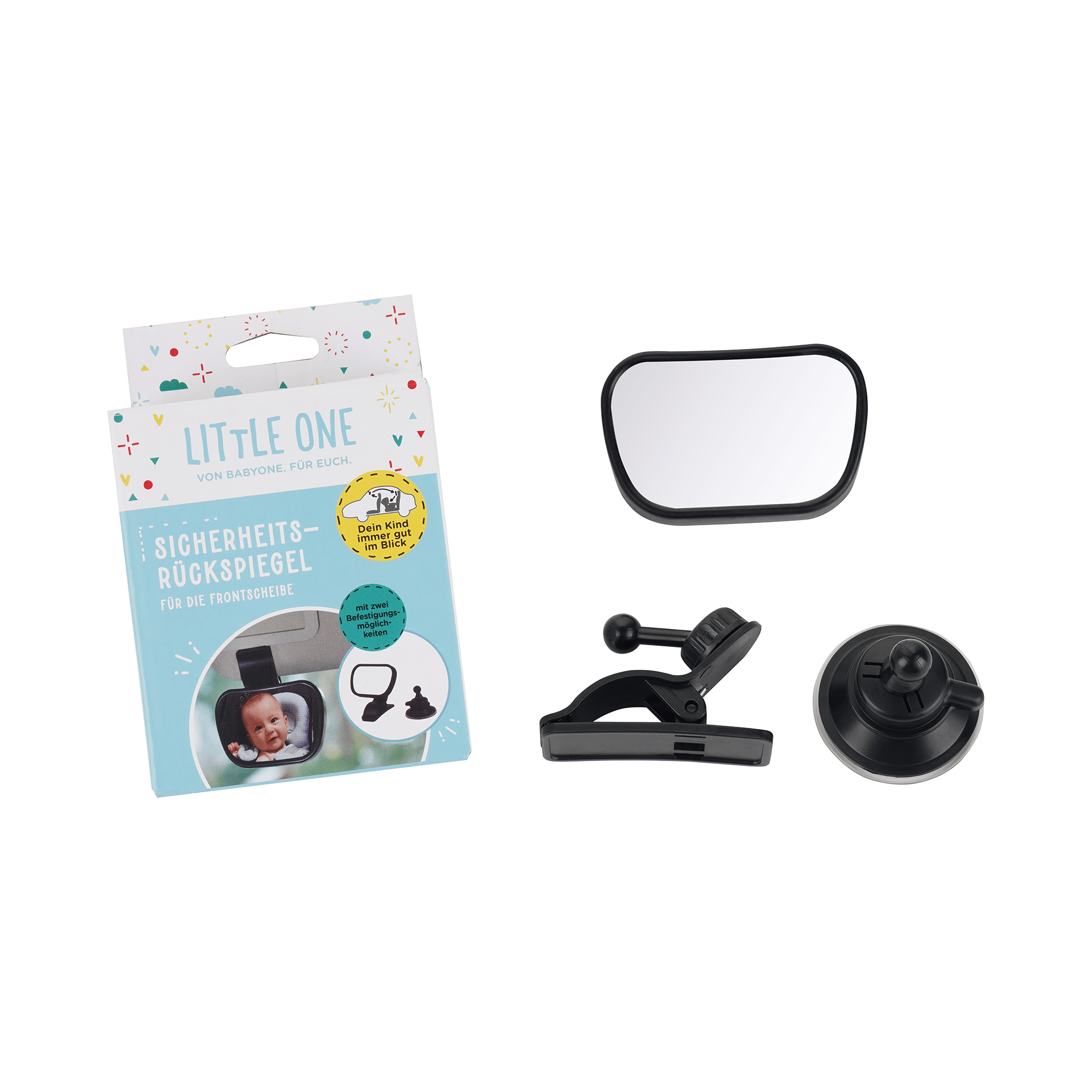 Sicherheitsrückspiegel, LITTLE ONE, Schwarz – Produktansicht