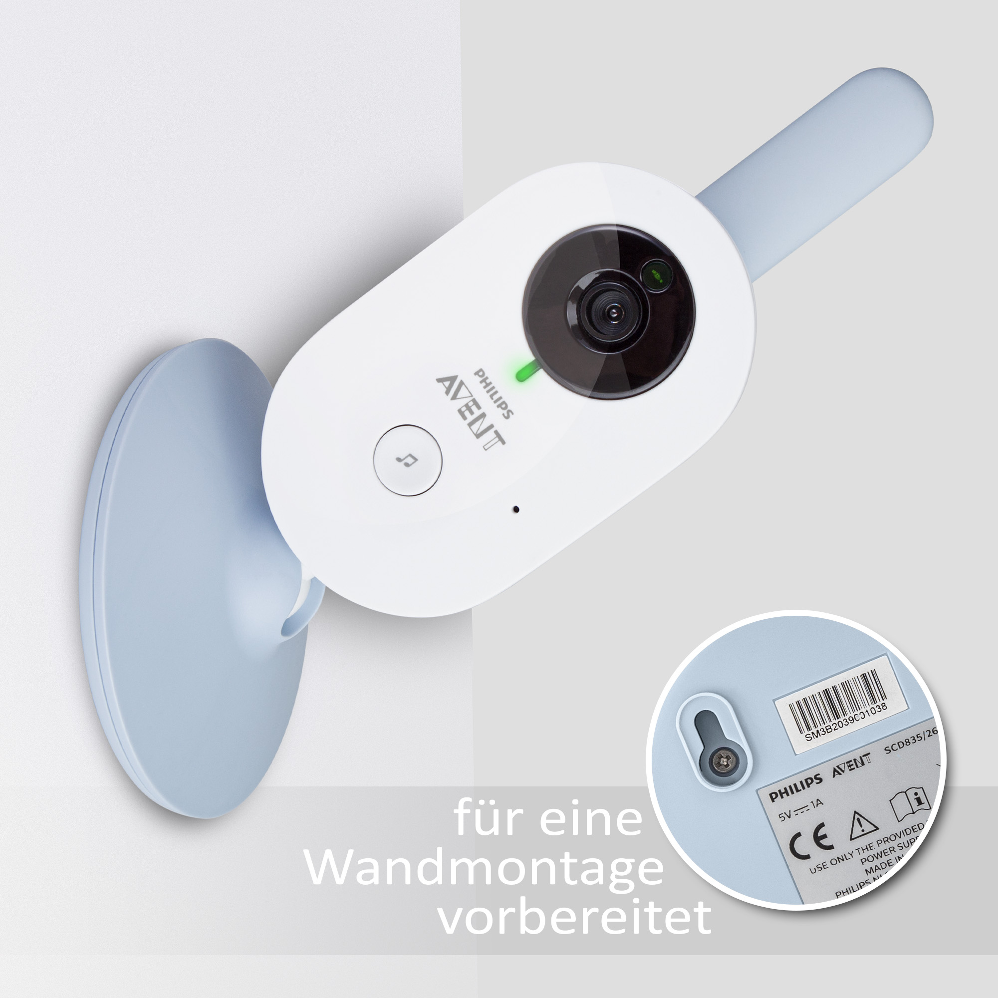 Video Babyphone, PHILIPS AVENT, Weiß – Produktansicht