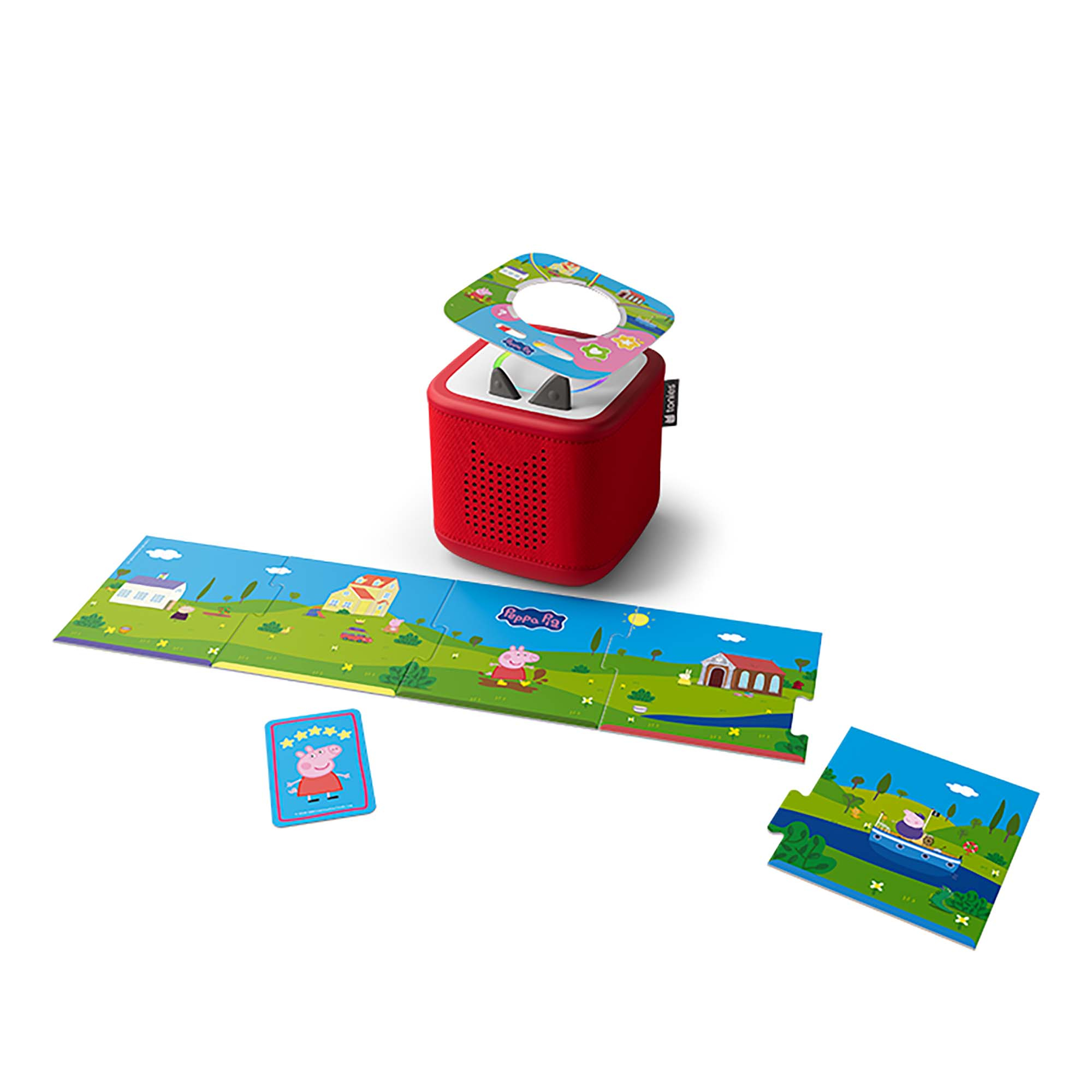 Tonieboxen, tonies, Pink – Besonderheit: inklusive 1 Tonieplay Disc, 1 Peppa-Pass, 1 Spielbrettpuzzle, 1 Spielanleitung