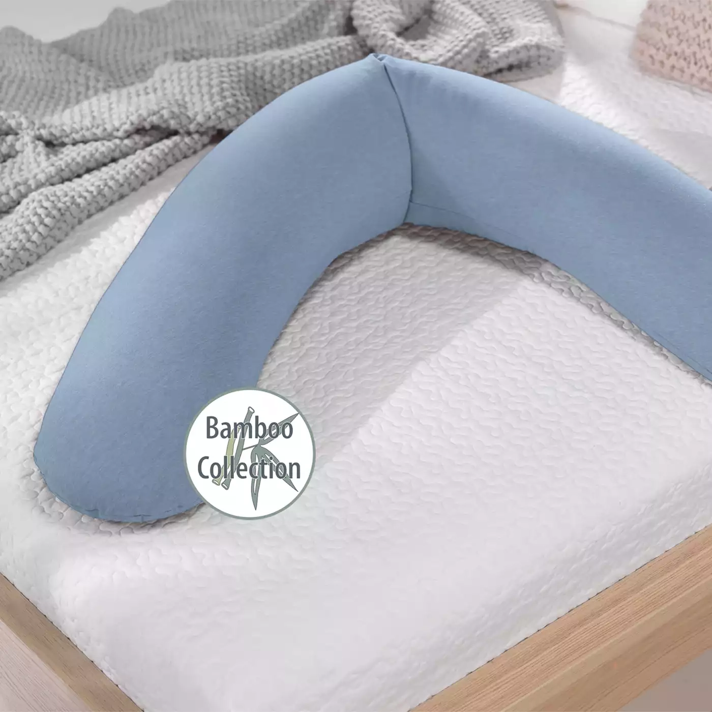 Stillkissenbezüge, THERALINE, Blau – Besonderheit: inkl. Bezug aus Bambus-Jersey