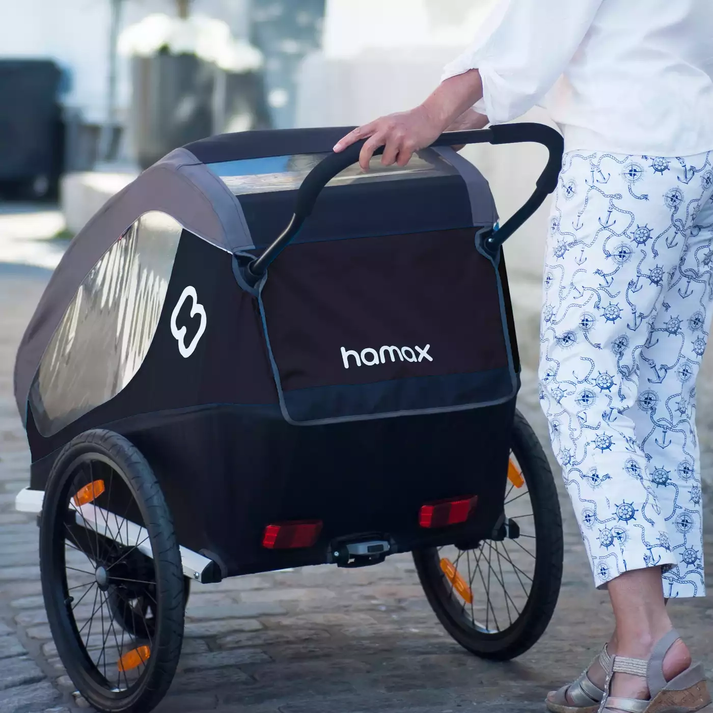 Fahrradanhänger, hamax, Schwarz – Produktansicht
