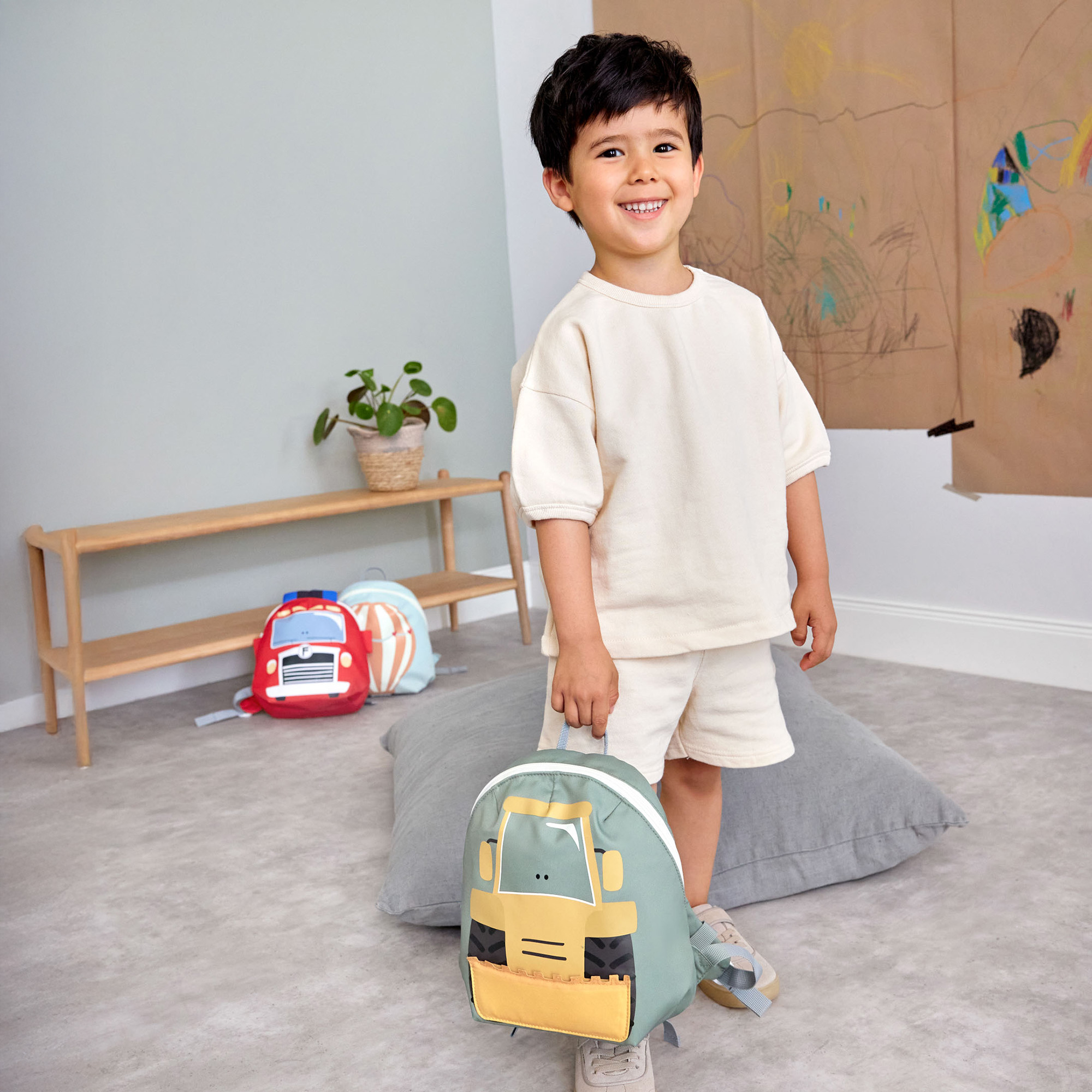 Kinderrucksäcke, LÄSSIG, Blau – Produktansicht