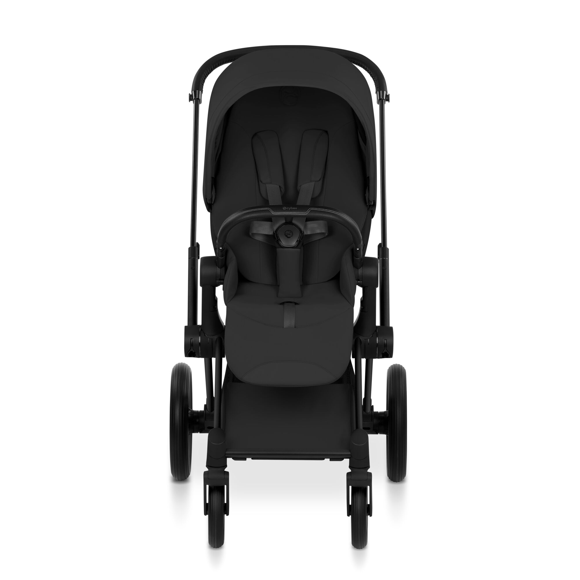Kombi-Kinderwagen, cybex PLATINUM, Schwarz – Besonderheit: Kombination aus Allradfederung und speziellem Zwei-Rad-Modus sorgt für eine sanfte Fahrt