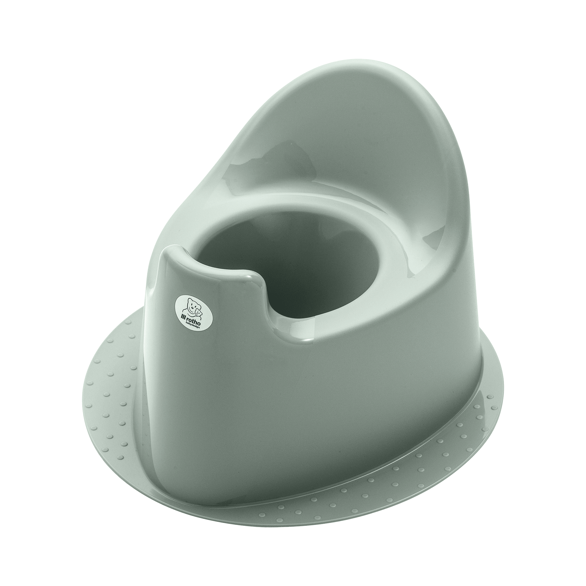 Töpfchen, rotho Babydesign, Grün – Besonderheit: mit hoher Rückenlehne und Spritzschutz vorne