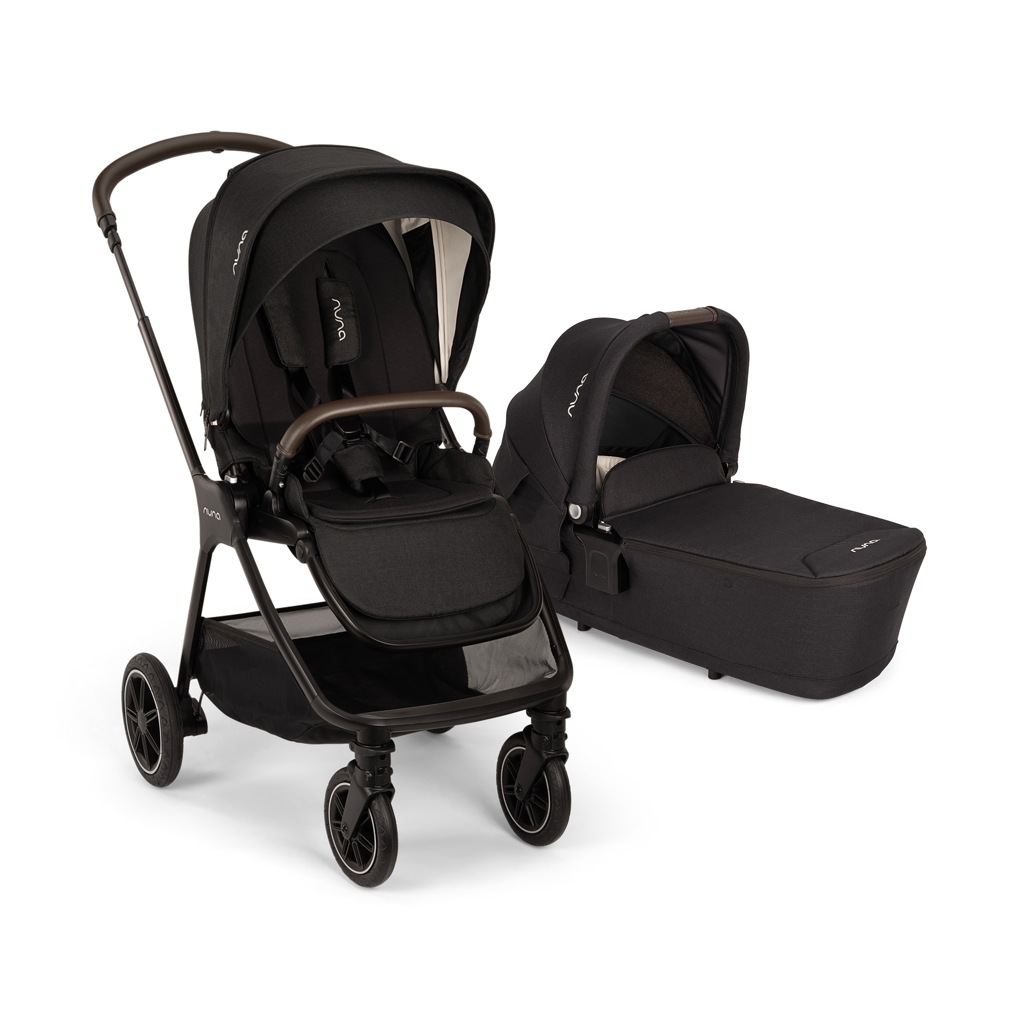 Kombi-Kinderwagen, nuna, Schwarz – Produktansicht