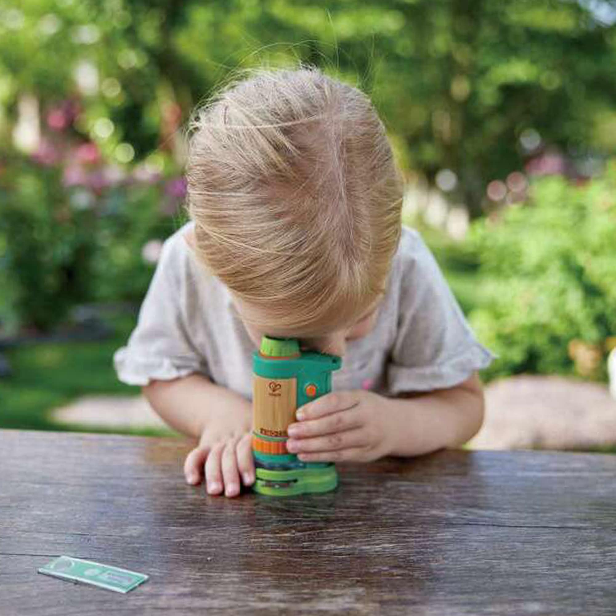 Lernspielzeug, Hape, Grün – Besonderheit: Objekte können mit 60-, 100- und 120-facher Vergrößerung betrachtet werden

