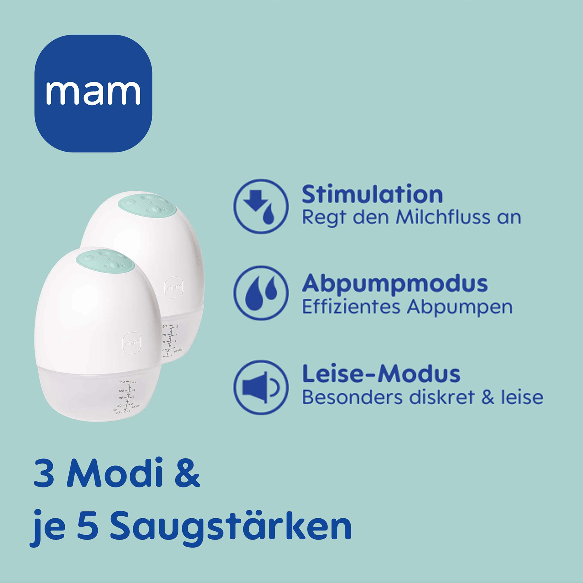 Hands Free Milchpumpen, MAM, Weiß – Produktansicht