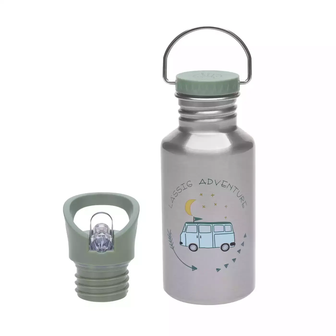Trinkflasche Edelstahl Adventure Bus LÄSSIG Grün 2000576606901 1