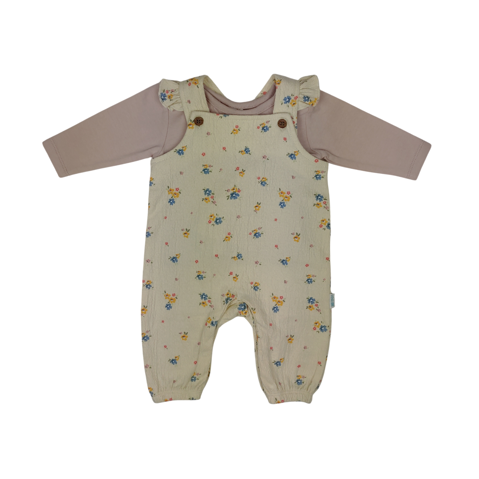 Strampler, LITTLE ONE, Grün – Besonderheit: Set bestehend aus Strampler und Langarmshirt