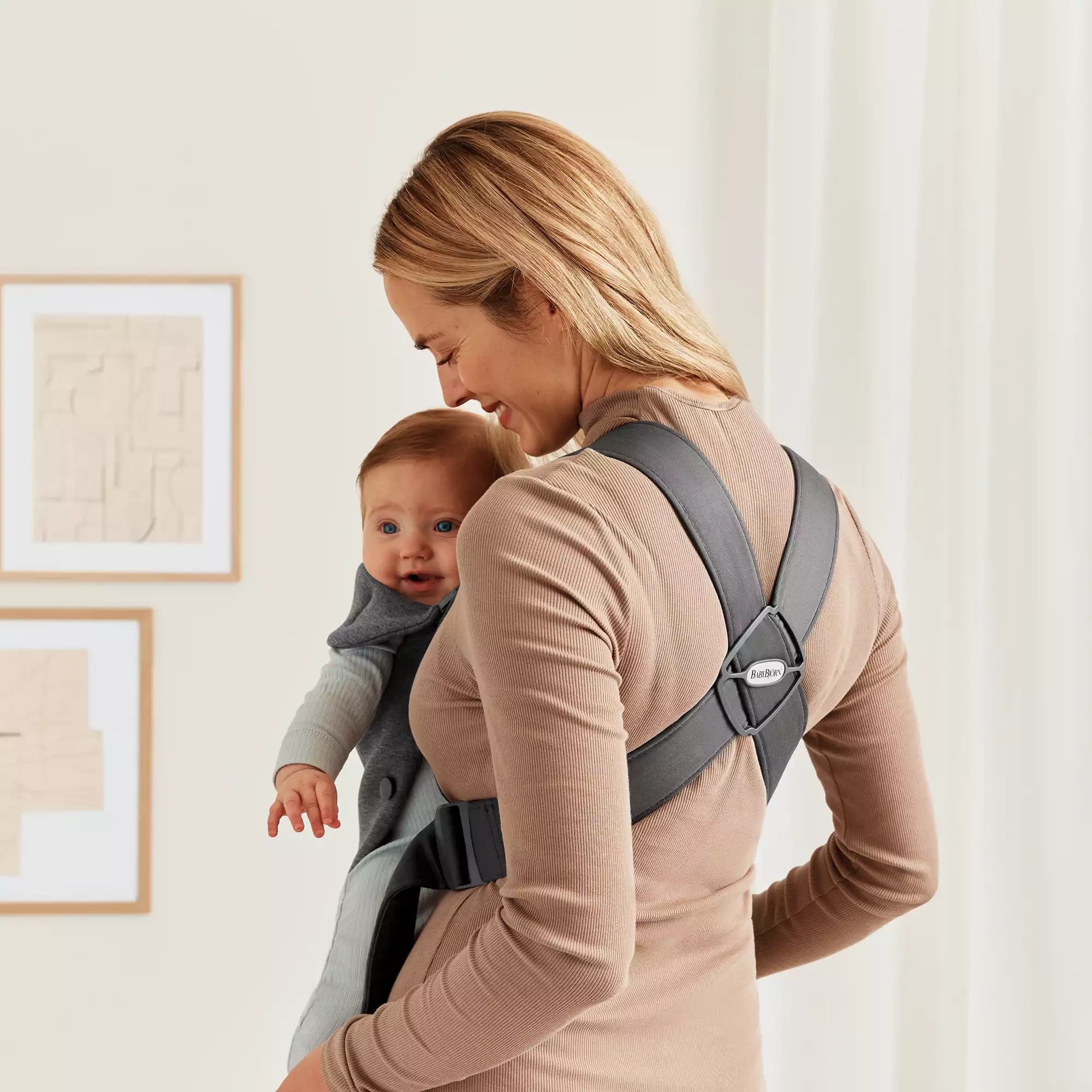 Babytragen, BABYBJÖRN, Grau – Produktansicht