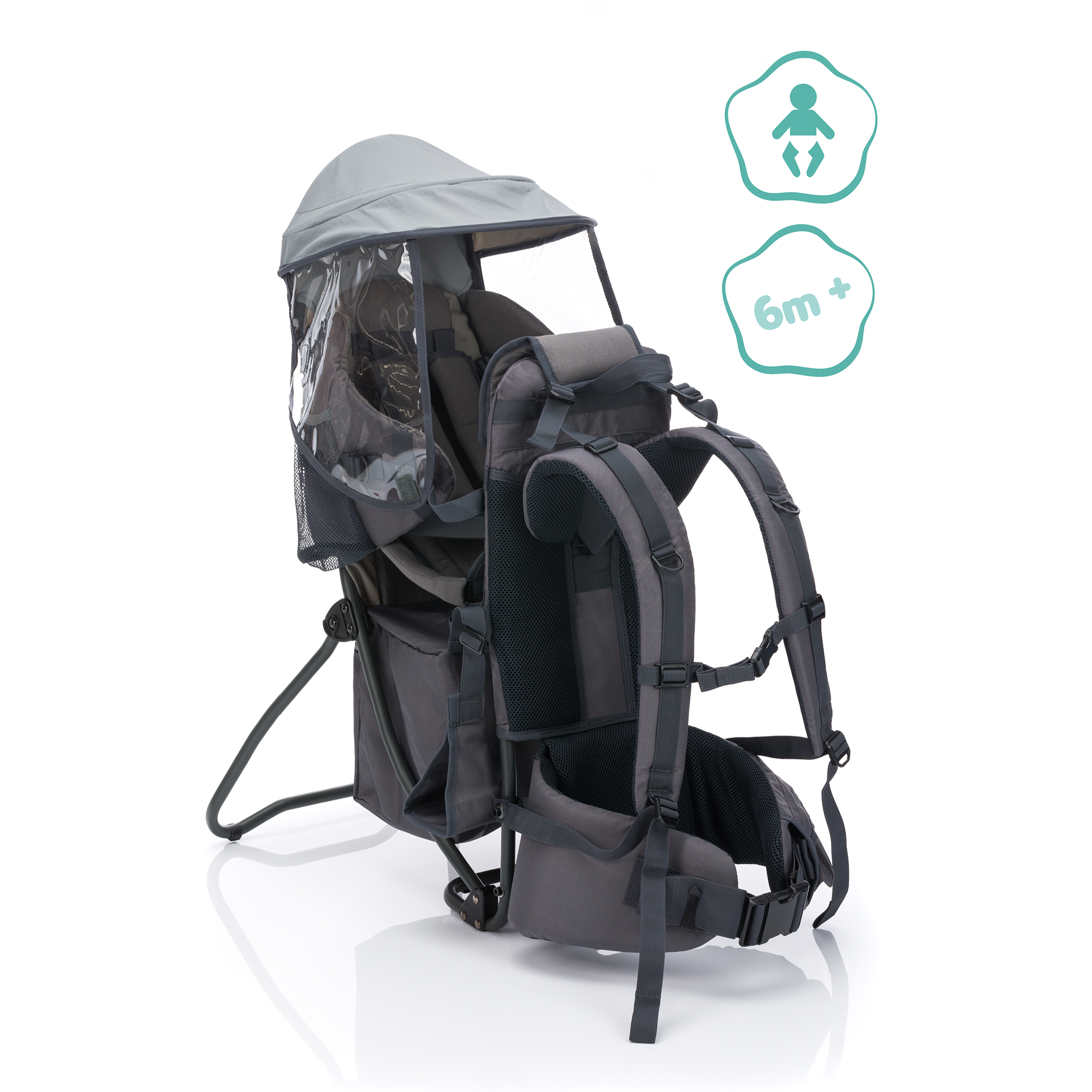 Rückentragen, fillikid, Grau – Produktansicht